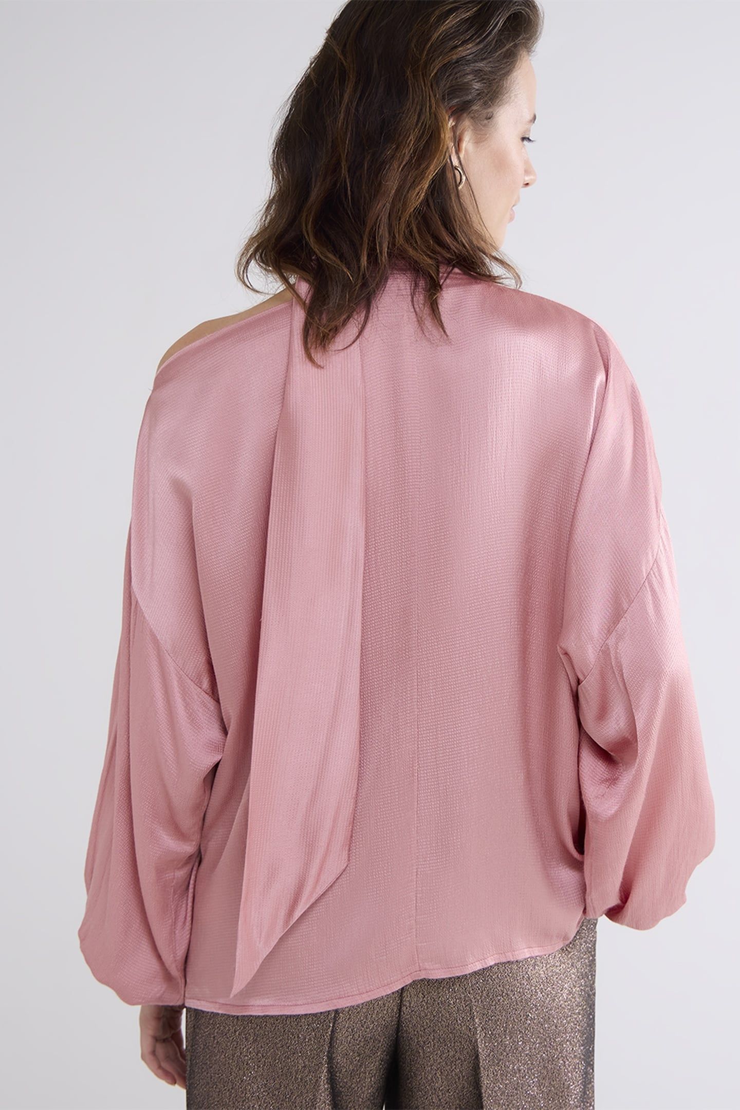 TOP SCARF HAMMERED VISCOSE ANTIQUE PINK 2