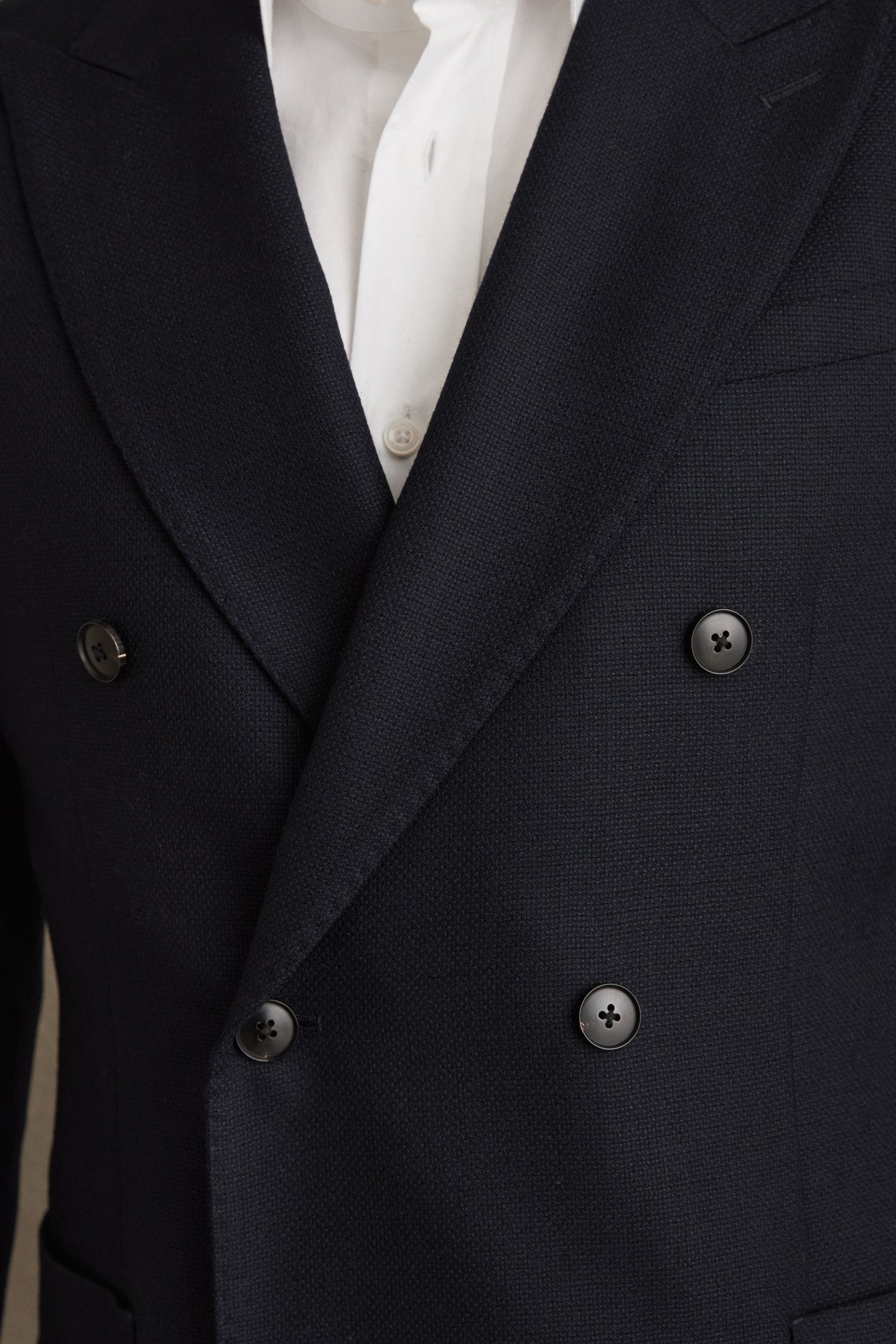 DB PEAK TEXTURED WEAVE BLAZER NAVY 6