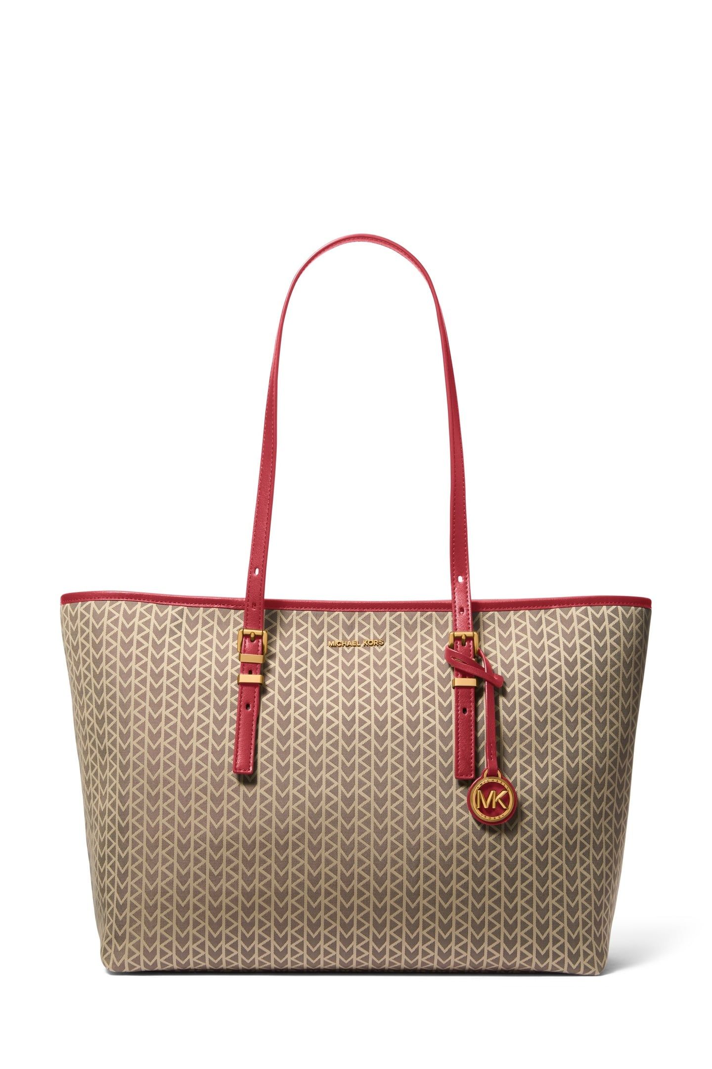 LARGE TOP ZIP TOTE CRIMSN MULTII 1