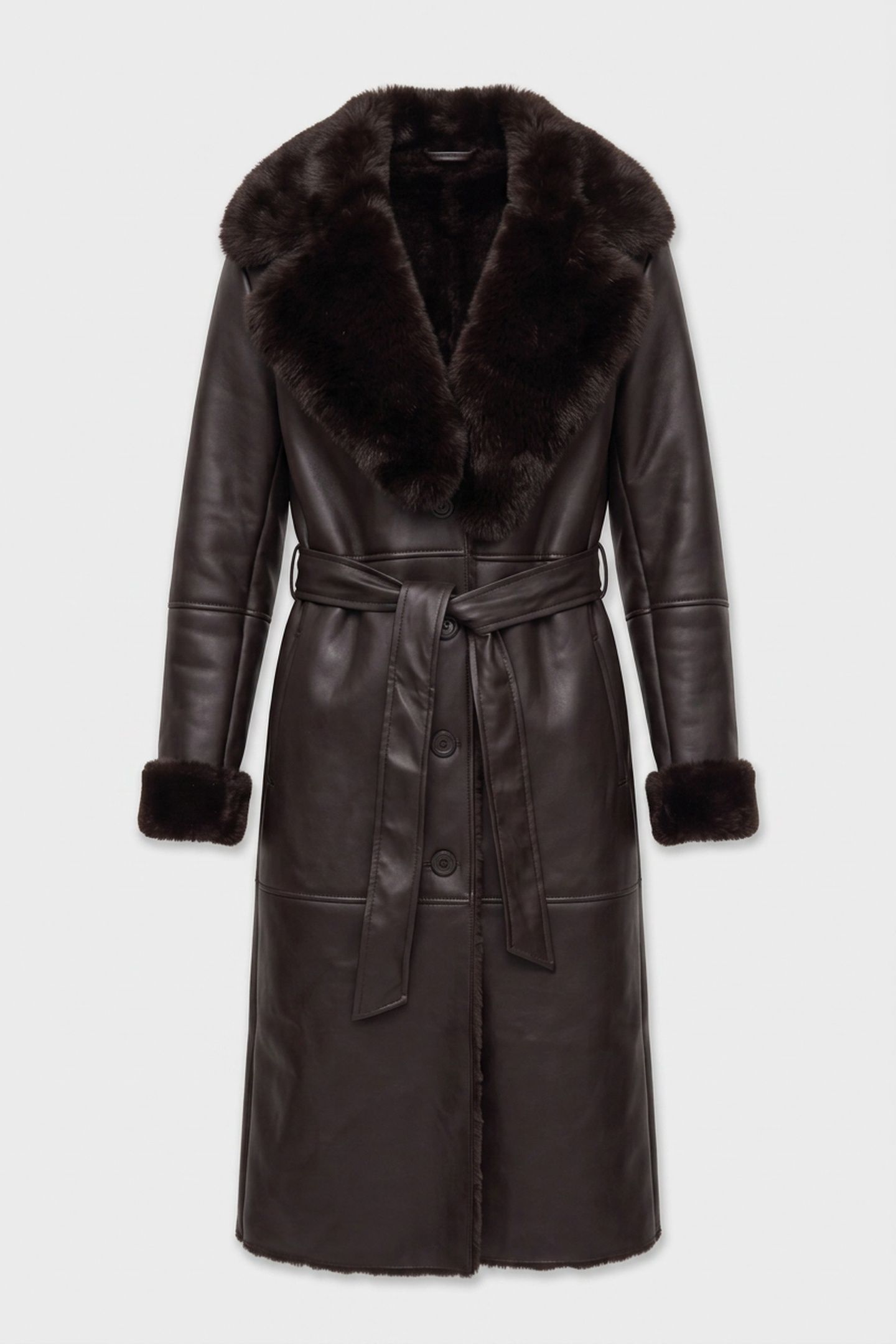 ZOEY FAUX LEATHER CO CHOCOLATE BROWNIE 3