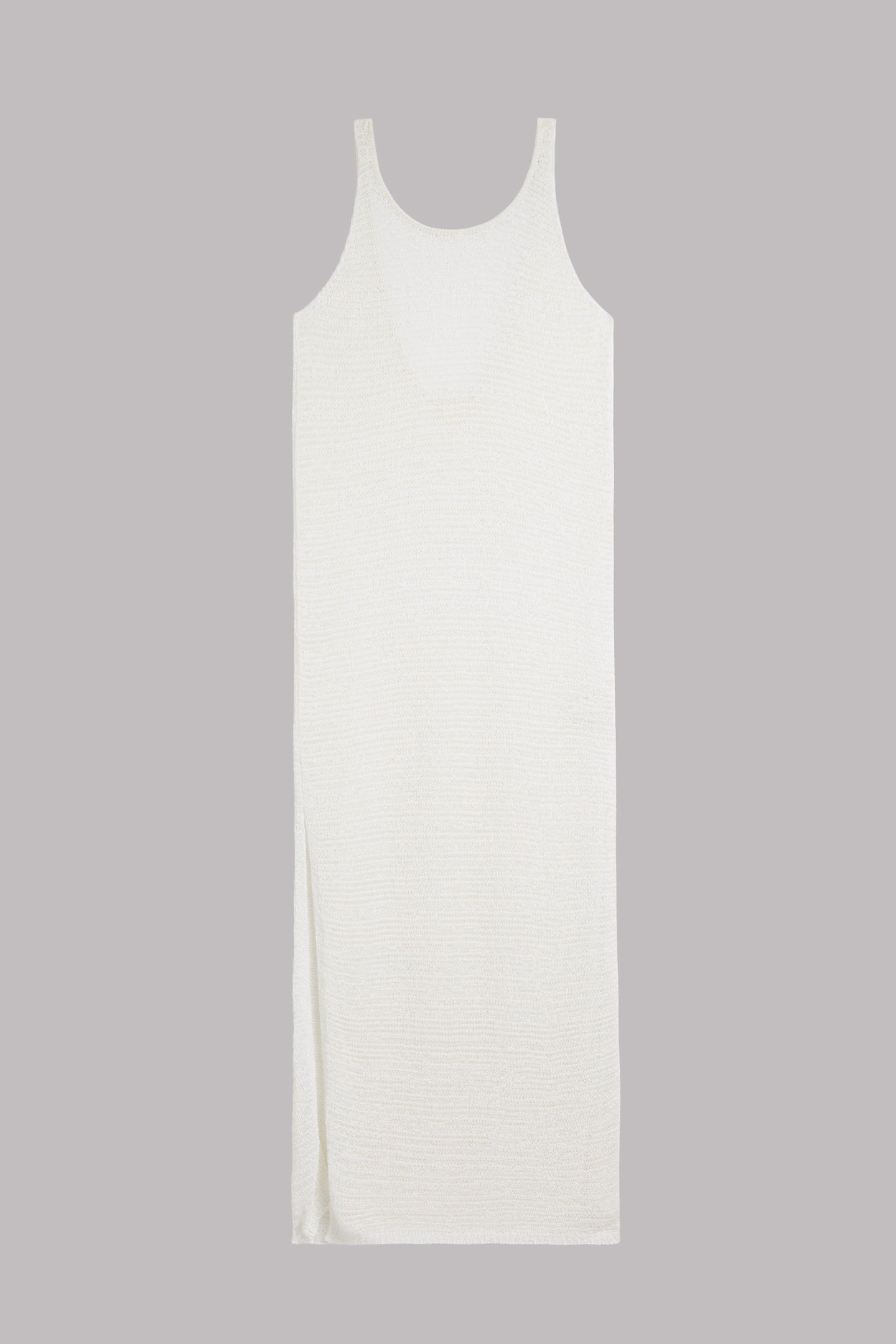 THE WHITE LONG KNITTED DRESS ECRU 3