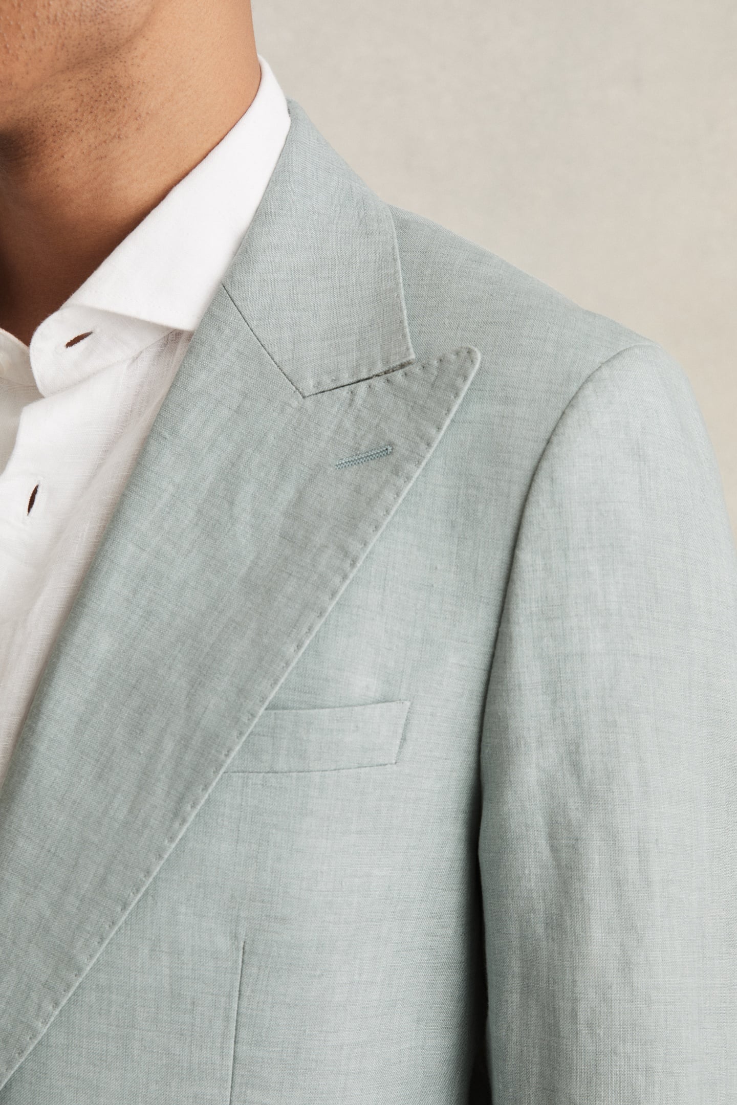 SB 2B NOTCH LINEN BLAZER OCEAN GREEN 7