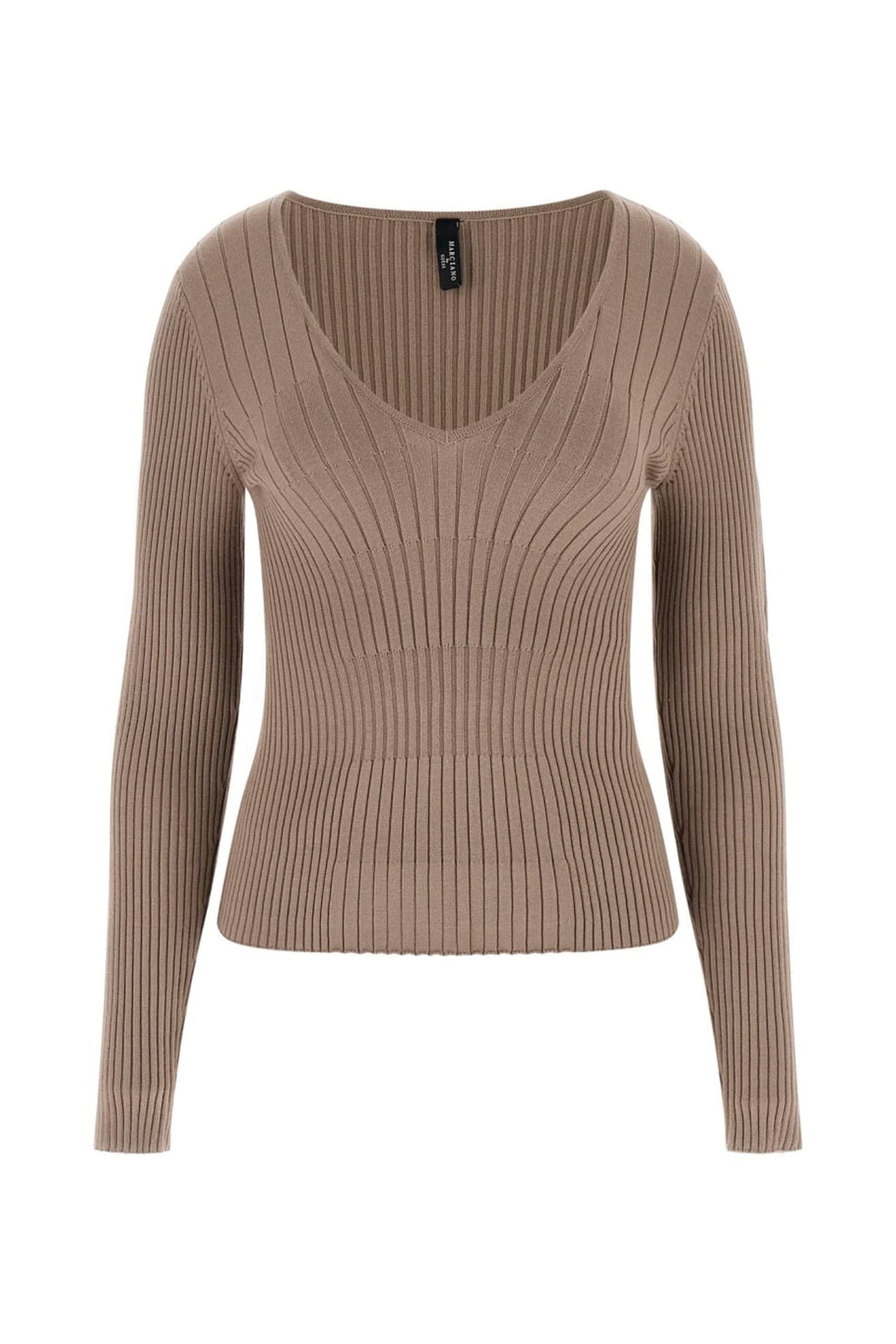 AGATHE LS VN TOP SWE SILK TAUPE 5