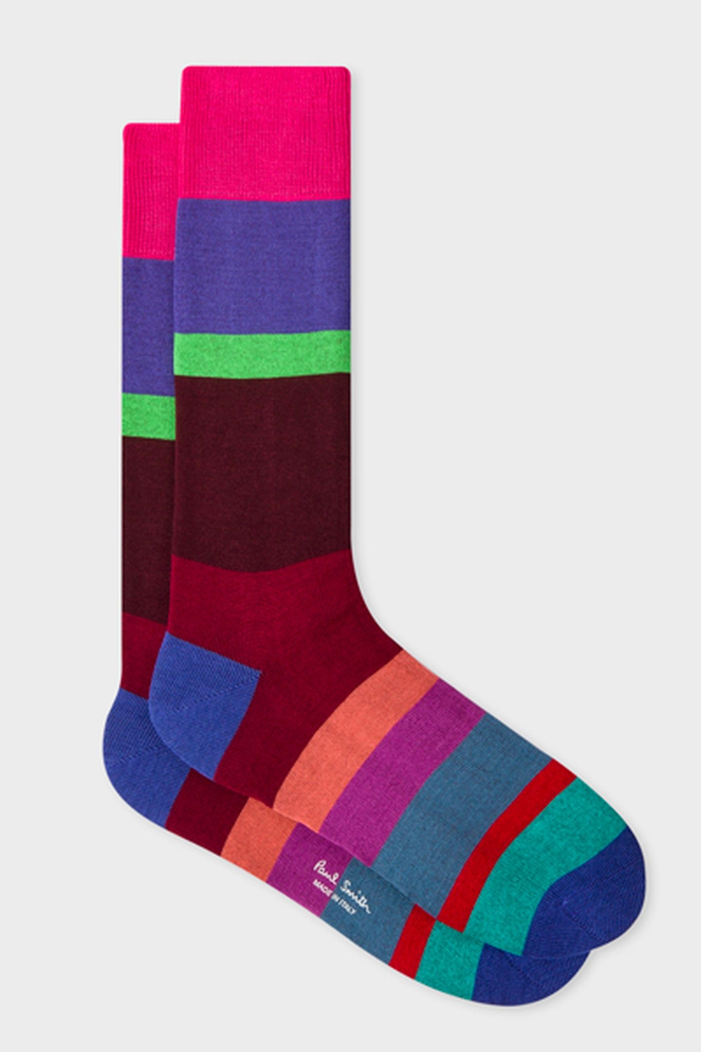 MEN SOCK NACHO STRIPE FUCHSIA 3