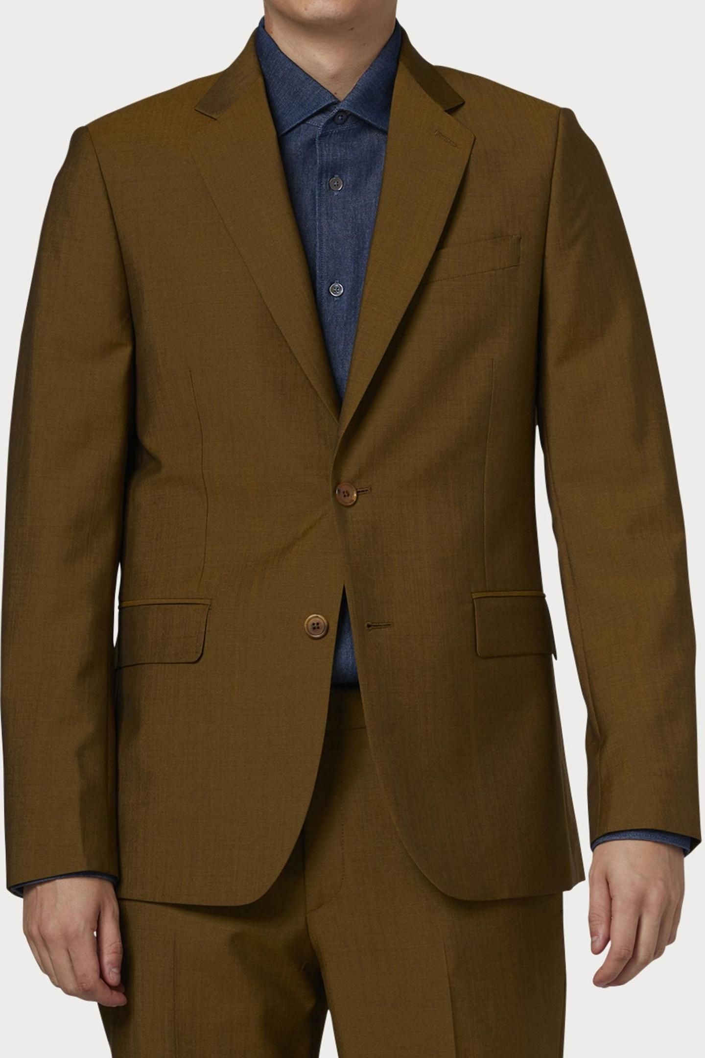 MENS TAILORED FIT 2 BUTTON SUIT GOLDEN YELLOW 1