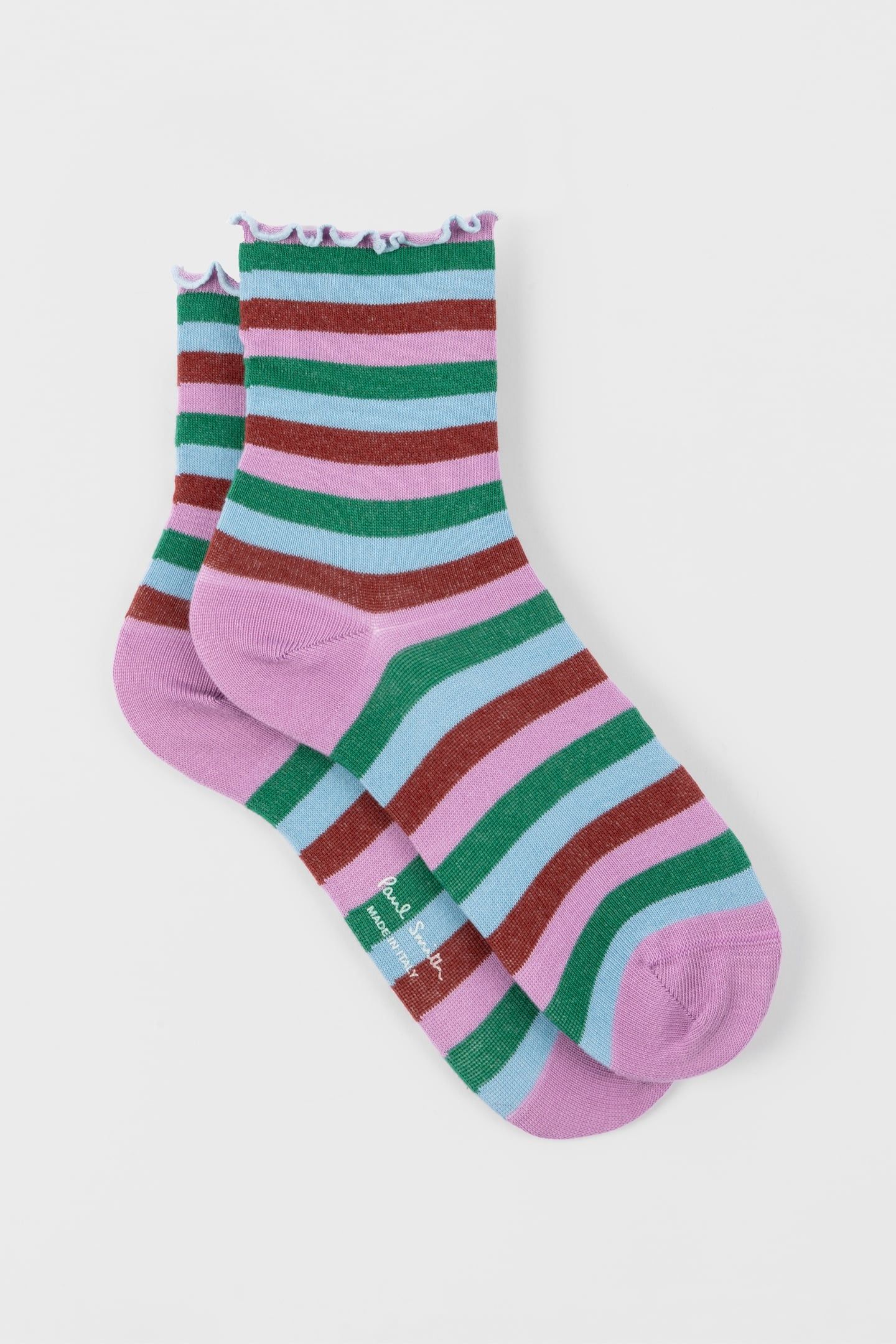 WOMEN SOCK FRANNY STRIPE MAUVE 1