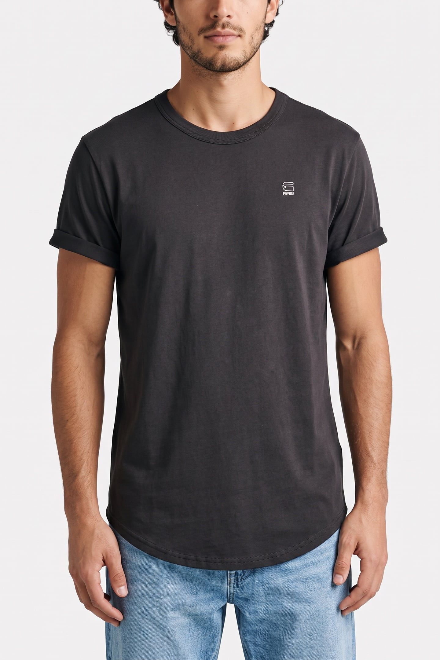ROLL UP RELAXED T-SHIRT BLACK 1