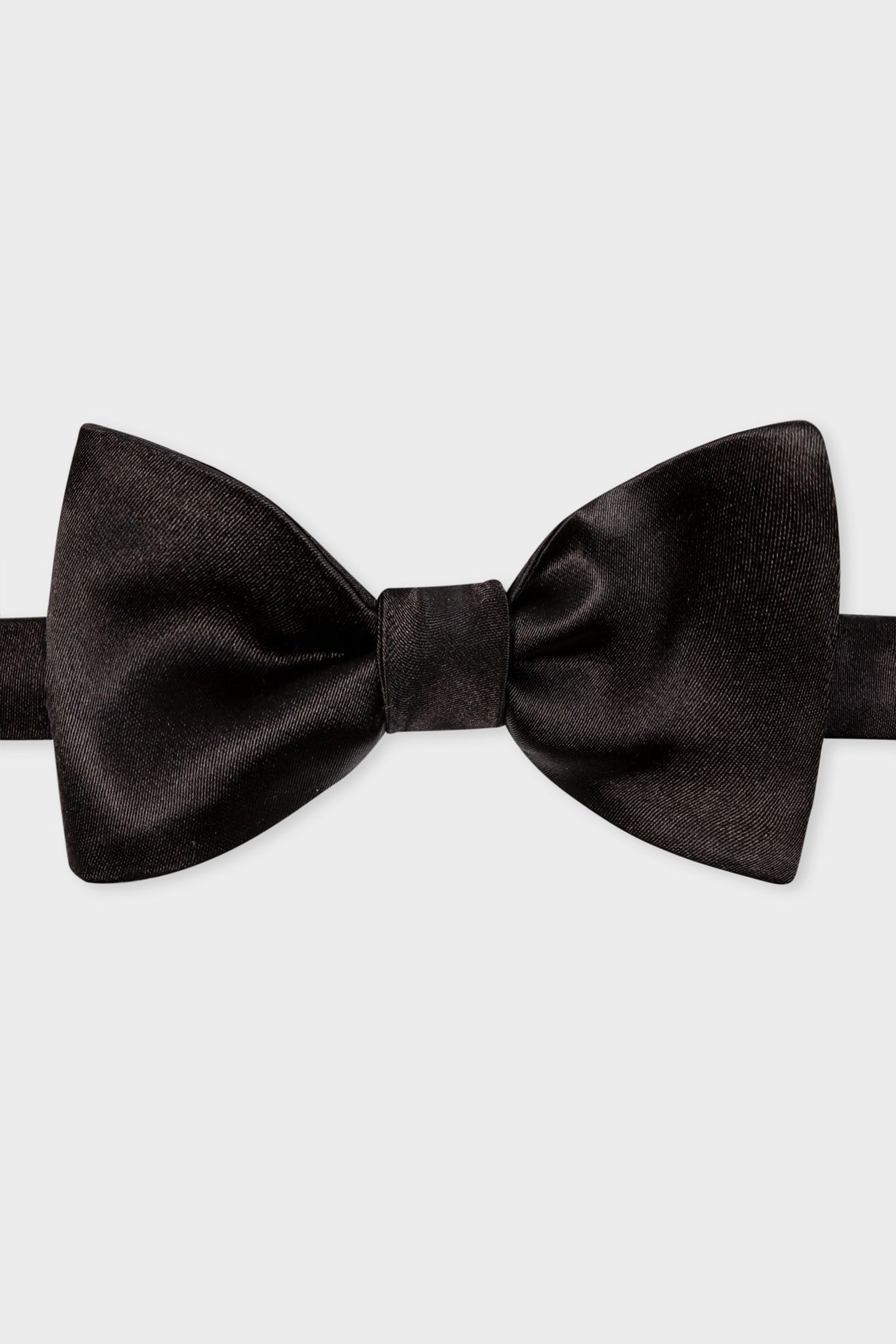 MEN BOWTIE PLAIN SILK BLACK 1