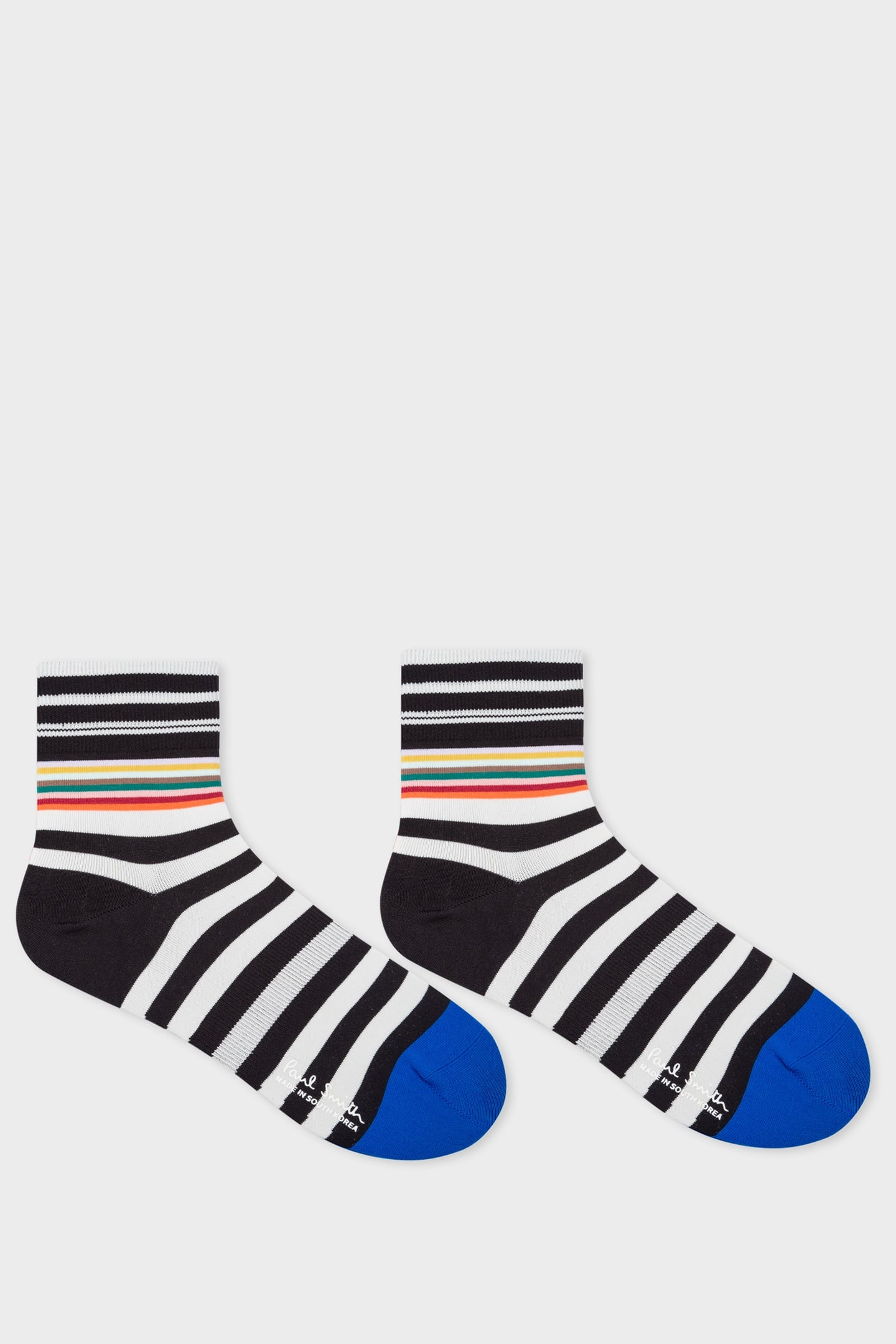 MEN CYCLE SOCK TWO STRP BLACK 1