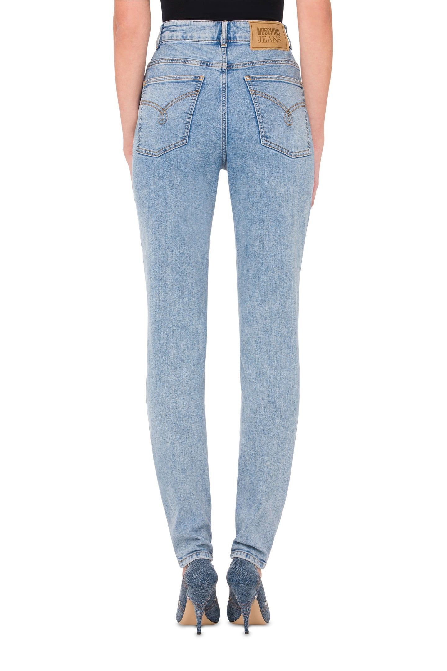 SLIM STRETCH DENIM TROUSERS BLUE 2