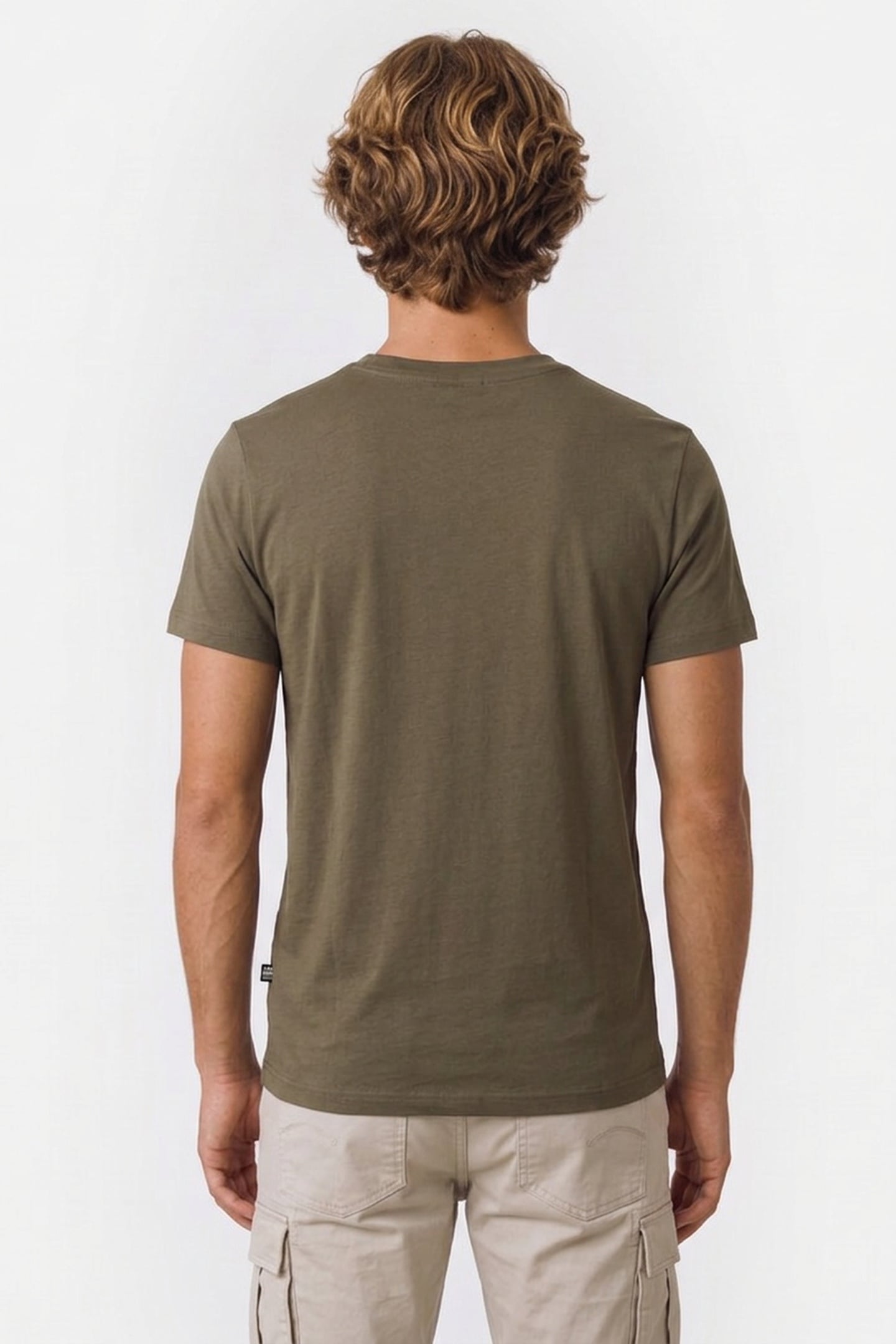 LOGO SLIM T-SHIRT SHADOW OLIVE 2