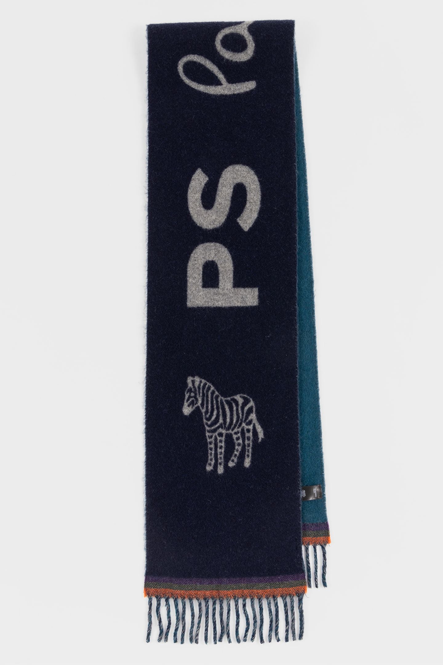 MEN SCARF PS ZEBRA LOGO NAVY 4