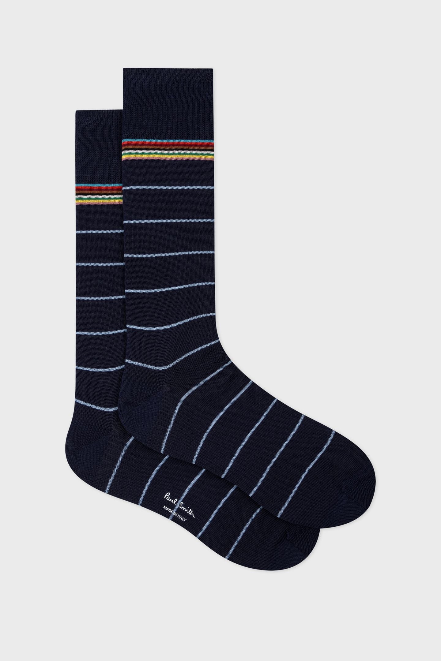 MEN SOCK HAIDER PINSTRIPE NAVY 1