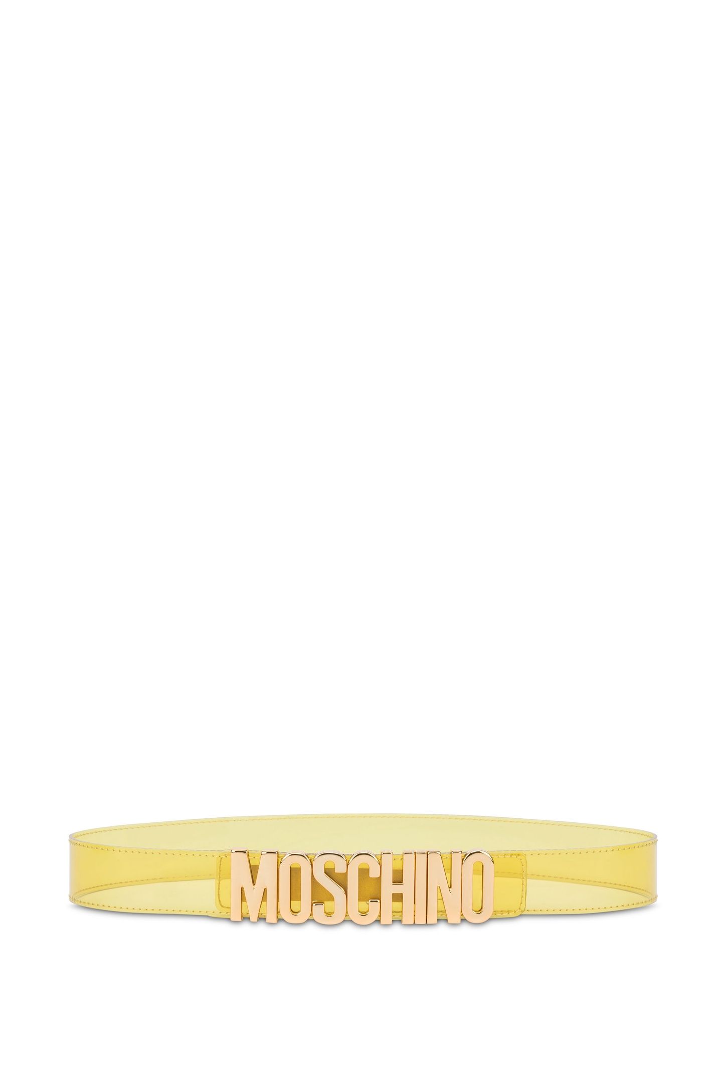 TRANSPARENT LOGO LETTERING BELT YELLOW 2