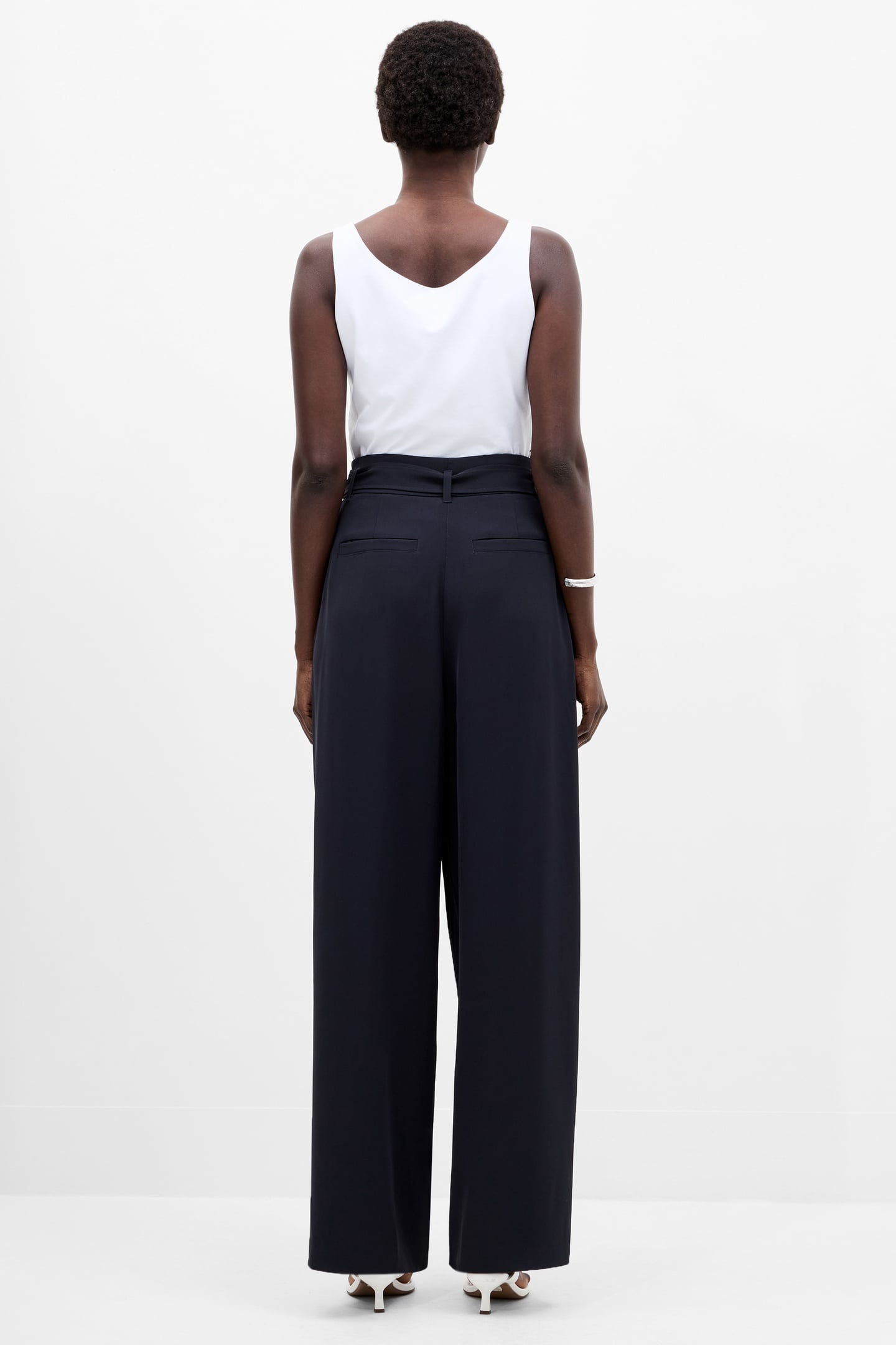VINNIE D.RING BELTED TROUSER NAVY NAVY 3