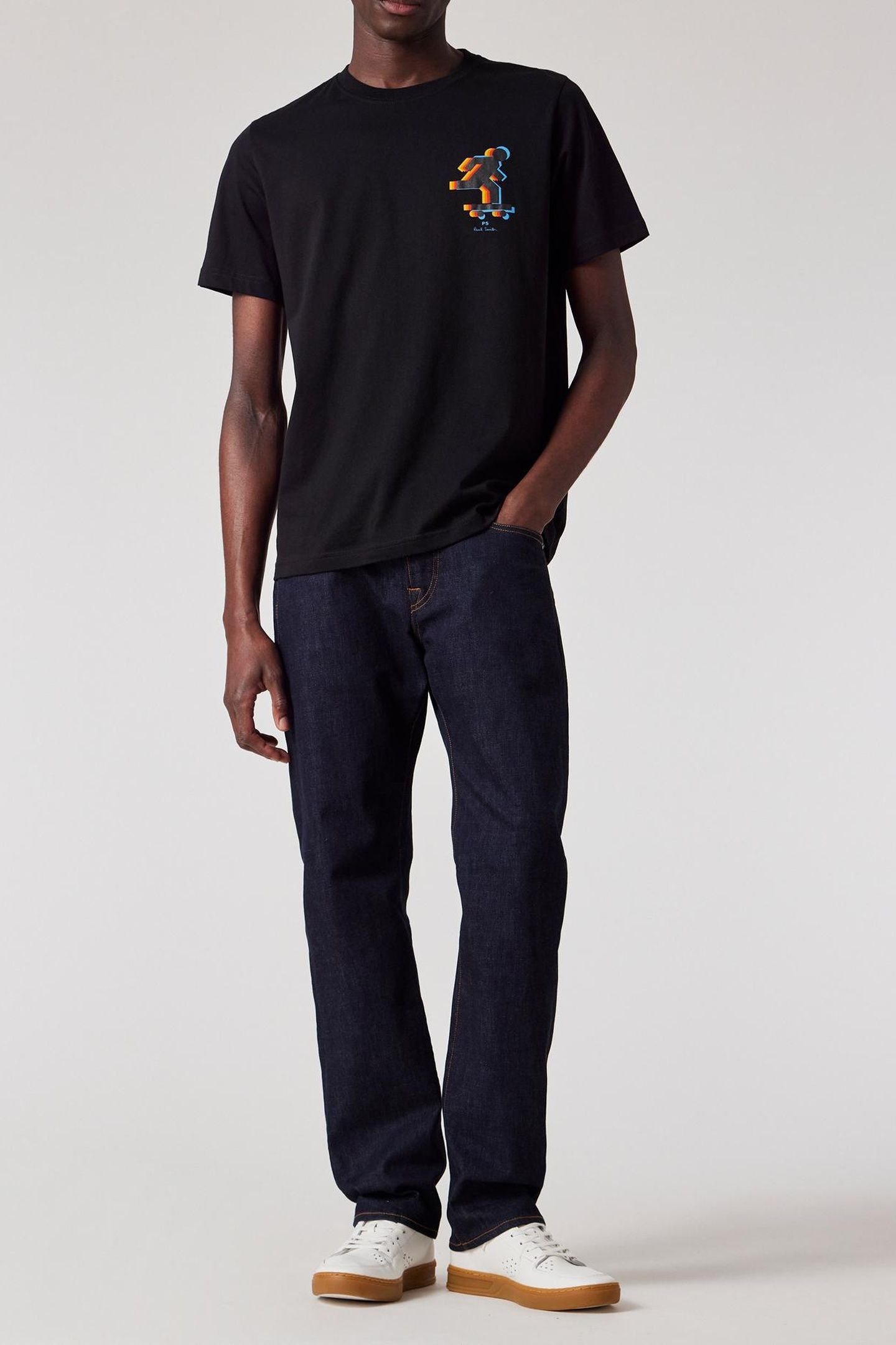 MENS REG FIT SS T SHIRT SKATER BLACK 2