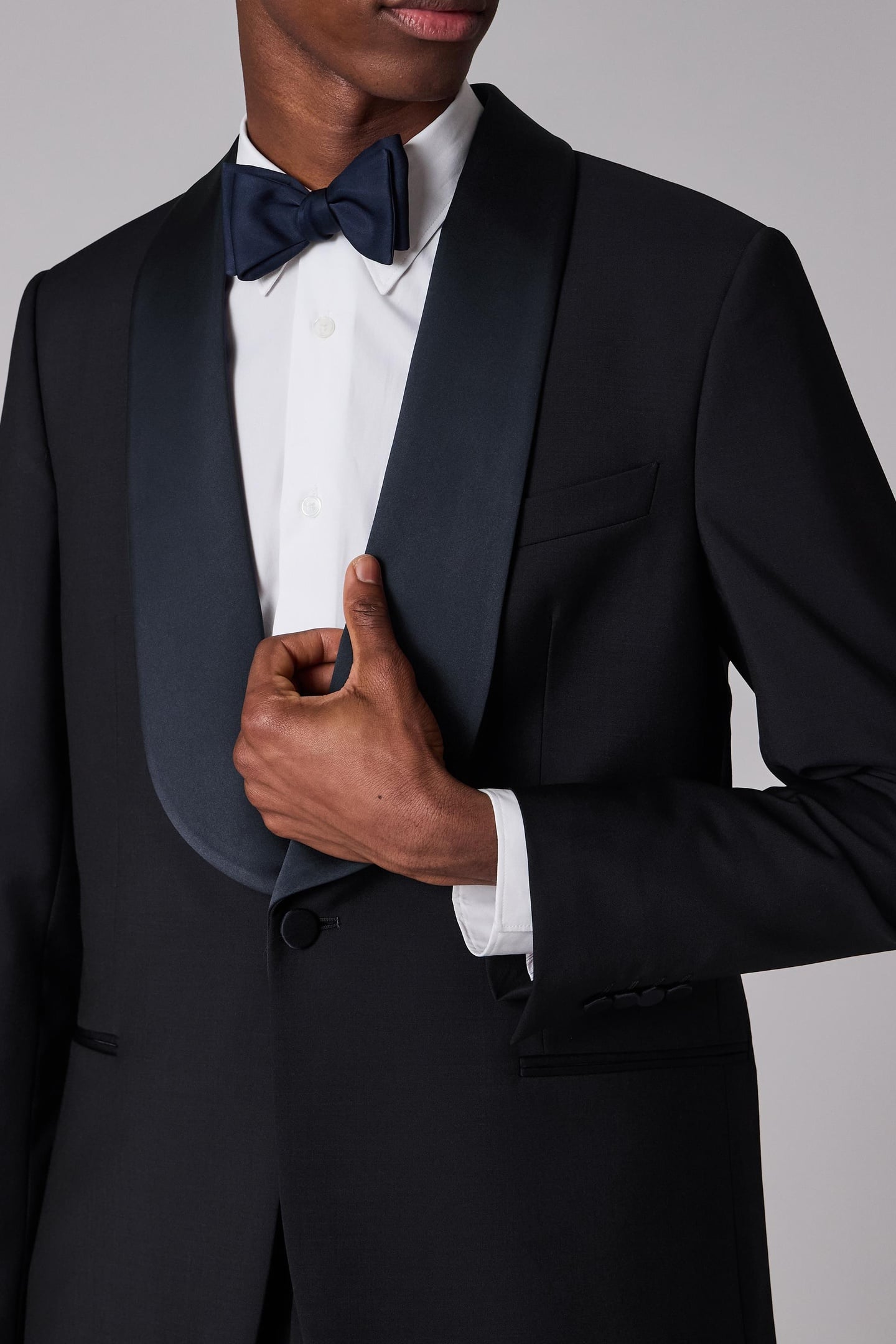 MEN BOWTIE SATIN UNMADE VERY DARK NAVY 12