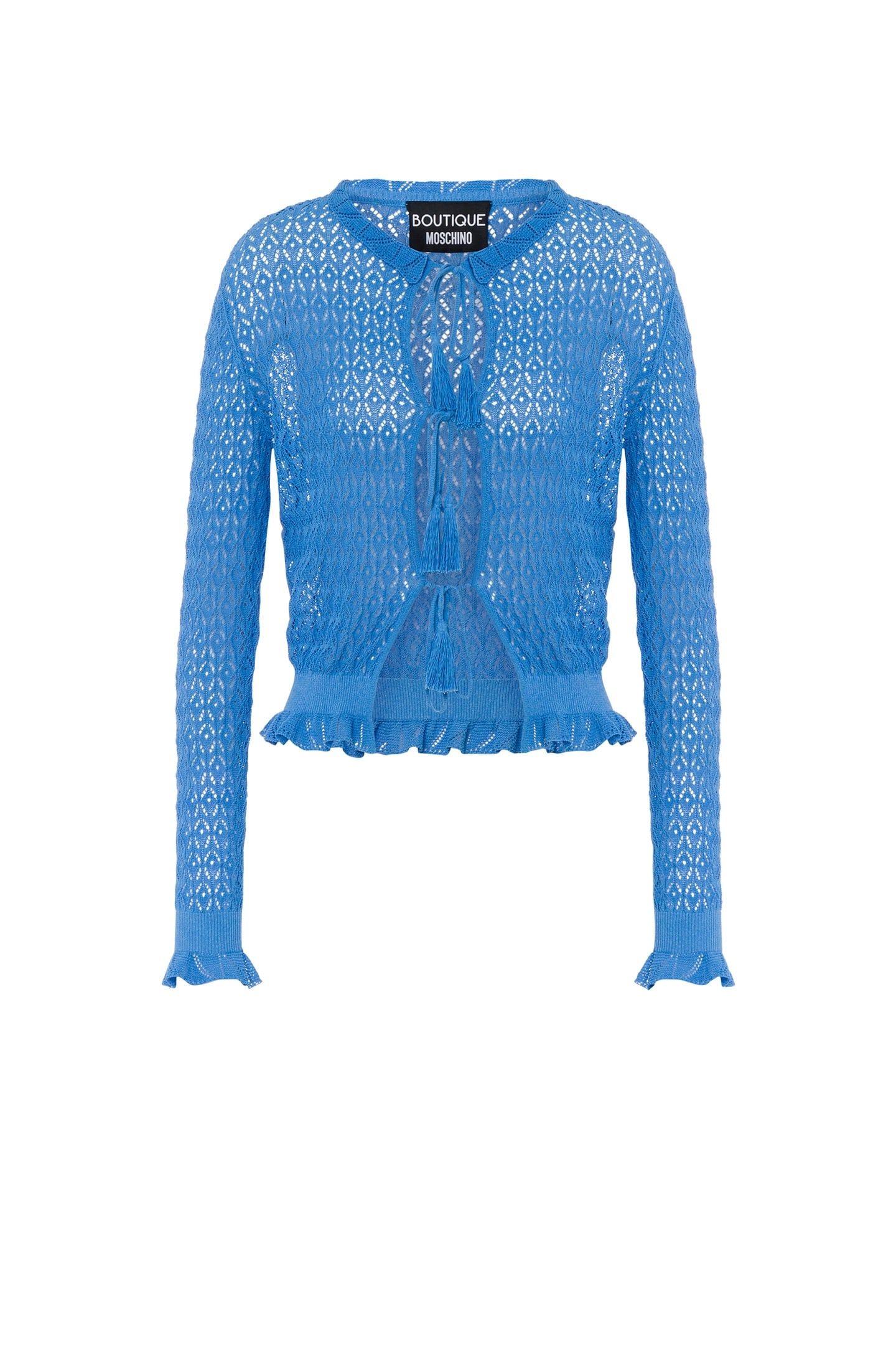 PUNCHED COTTON CARDIGAN BLUE 3
