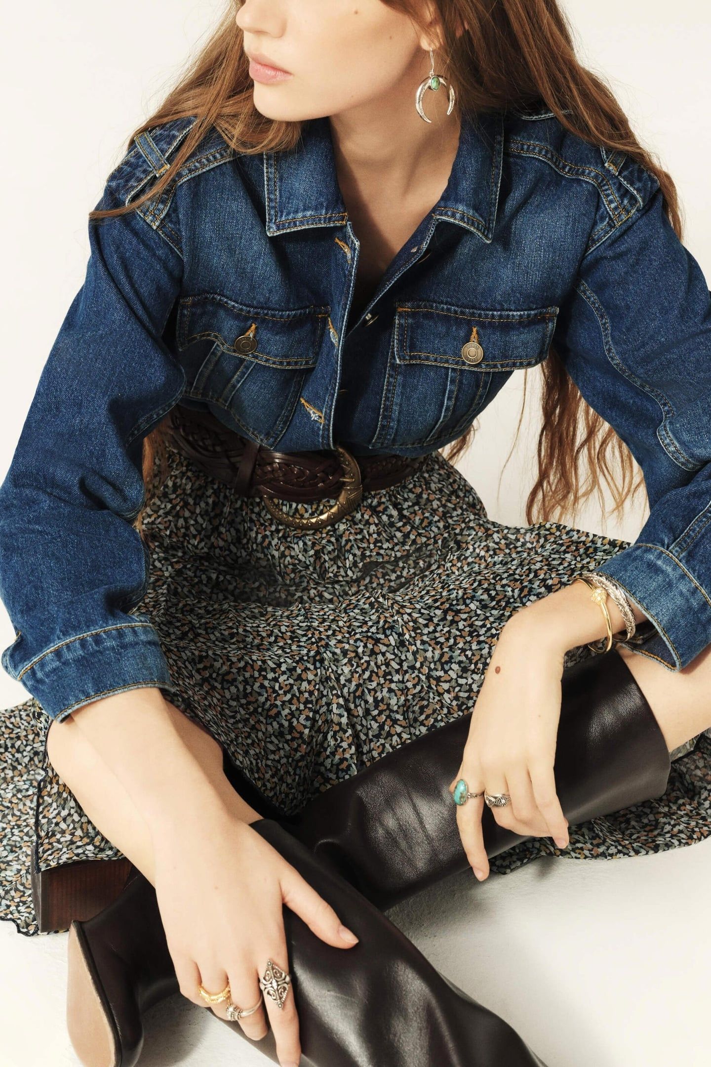 MID-LENGTH SKIRT BLUE 5