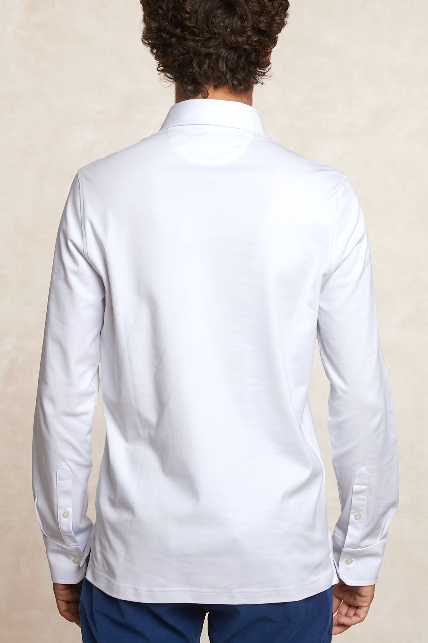 CUSTOM FIT INTERLOCK POLO WHITE 2