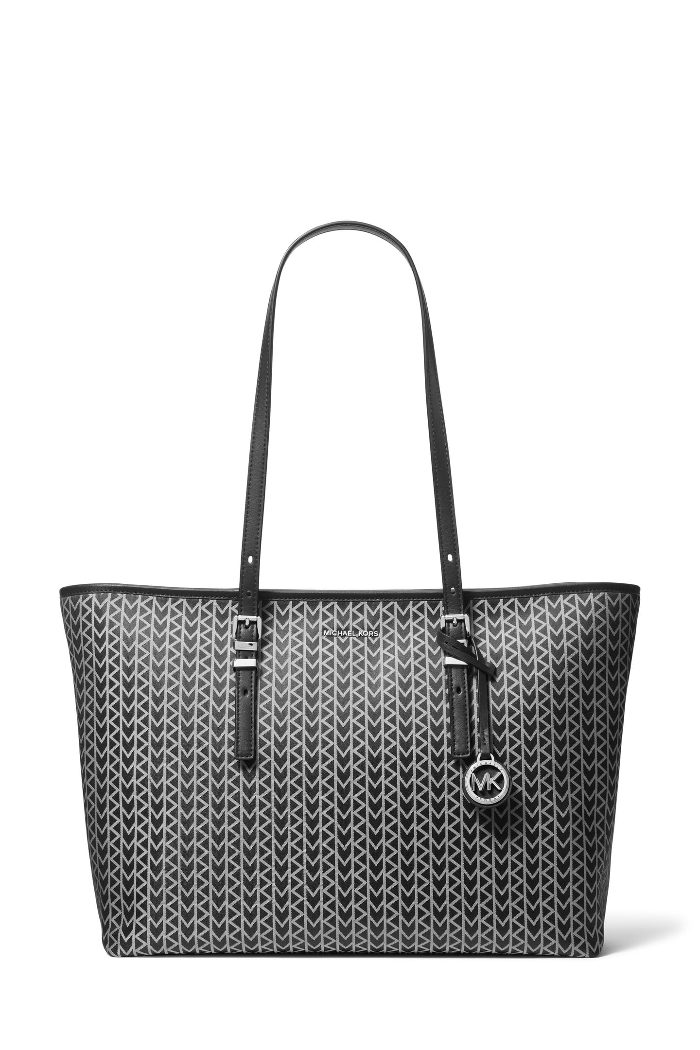 LARGE TOP ZIP TOTE BLACK 1