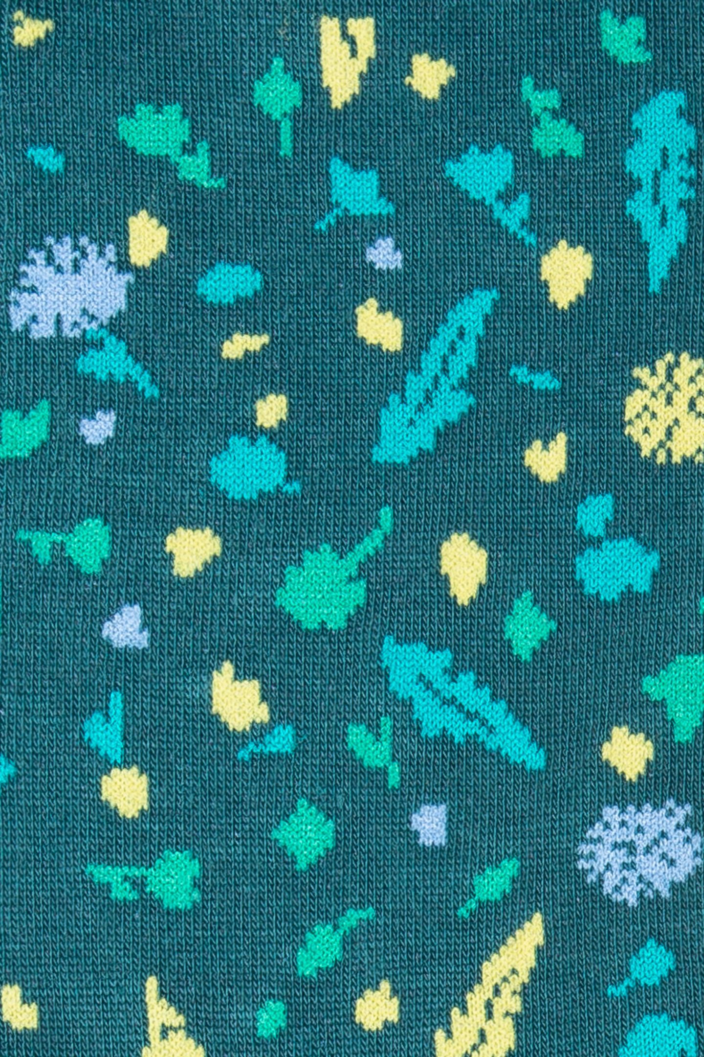MEN SOCK QUINTO FLORAL PETROL GREEN 6