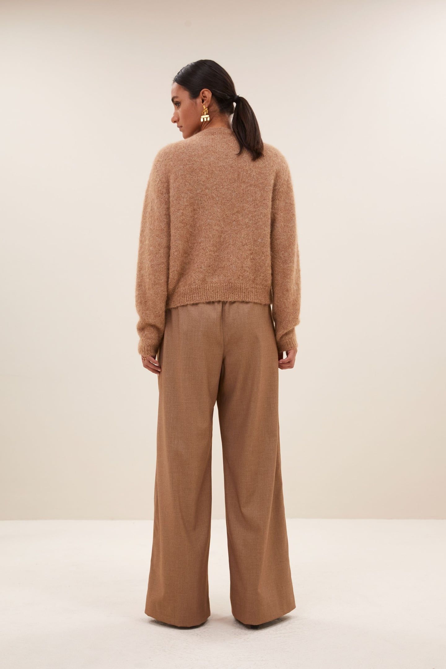 BENJI MELANGE PANTS CAMEL MELEE 3