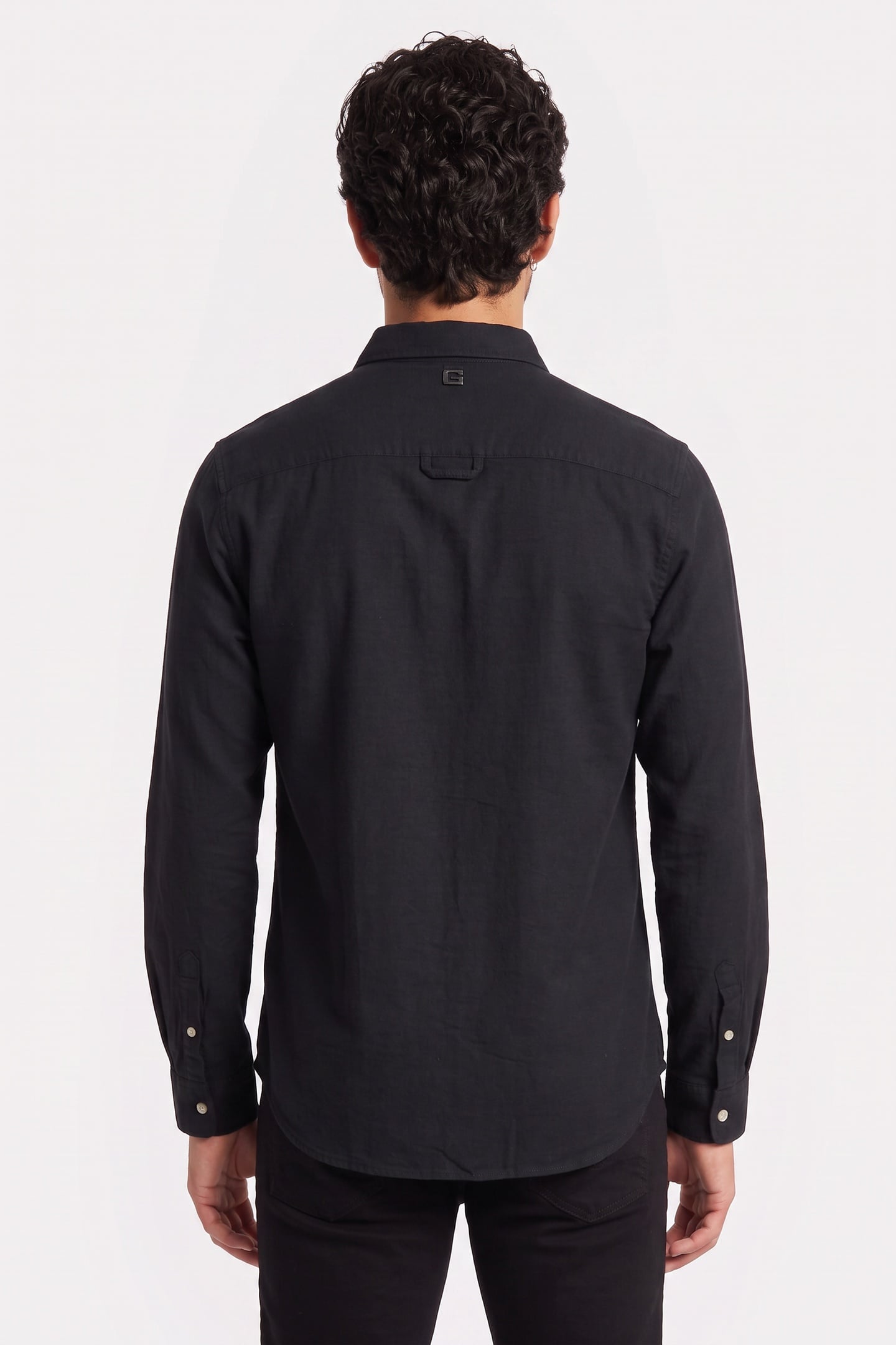 LS FLANNEL TWILL SHI JET BLACK A996 2