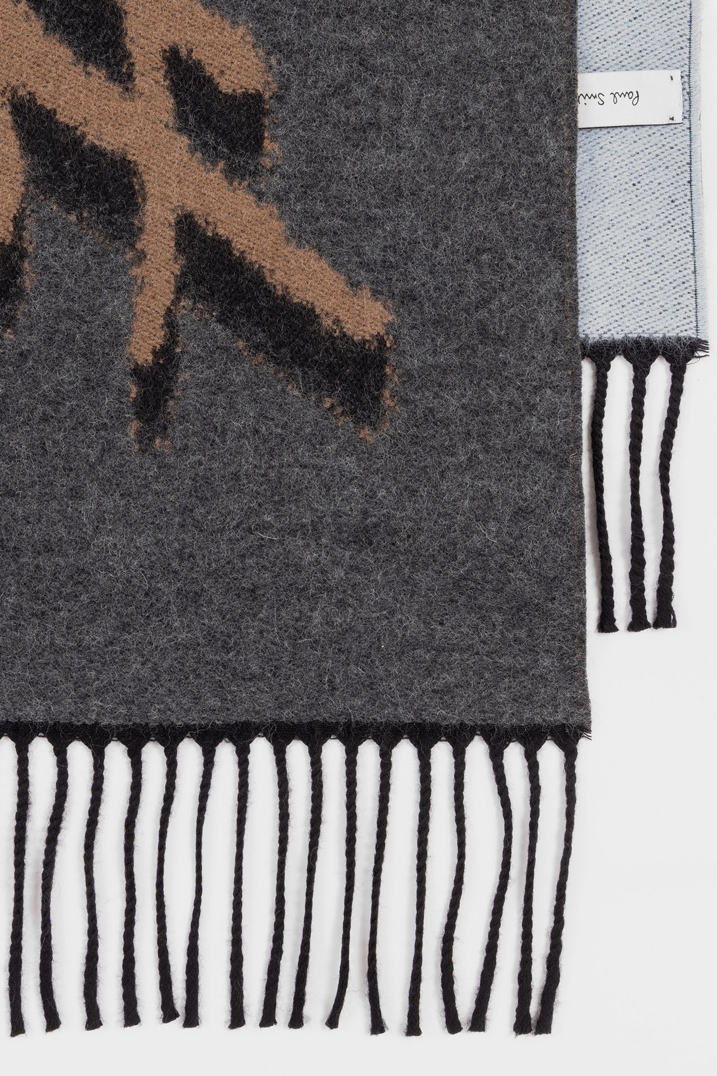MEN SCARF LOGO COL BLOCK SLATE 4
