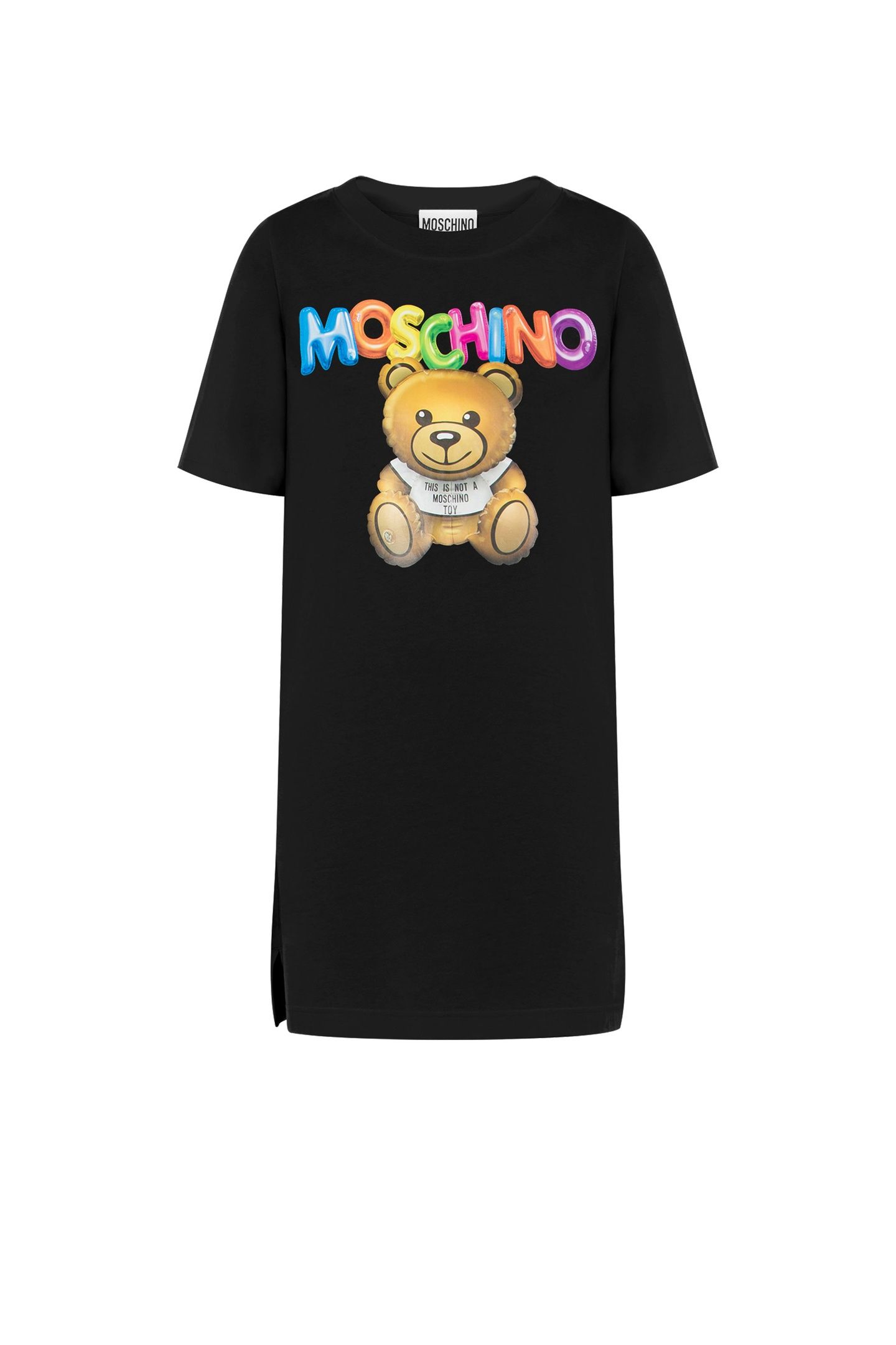 INFLATABLE TEDDY BEAR ORGANIC JERSEY DRESS BLACK 3