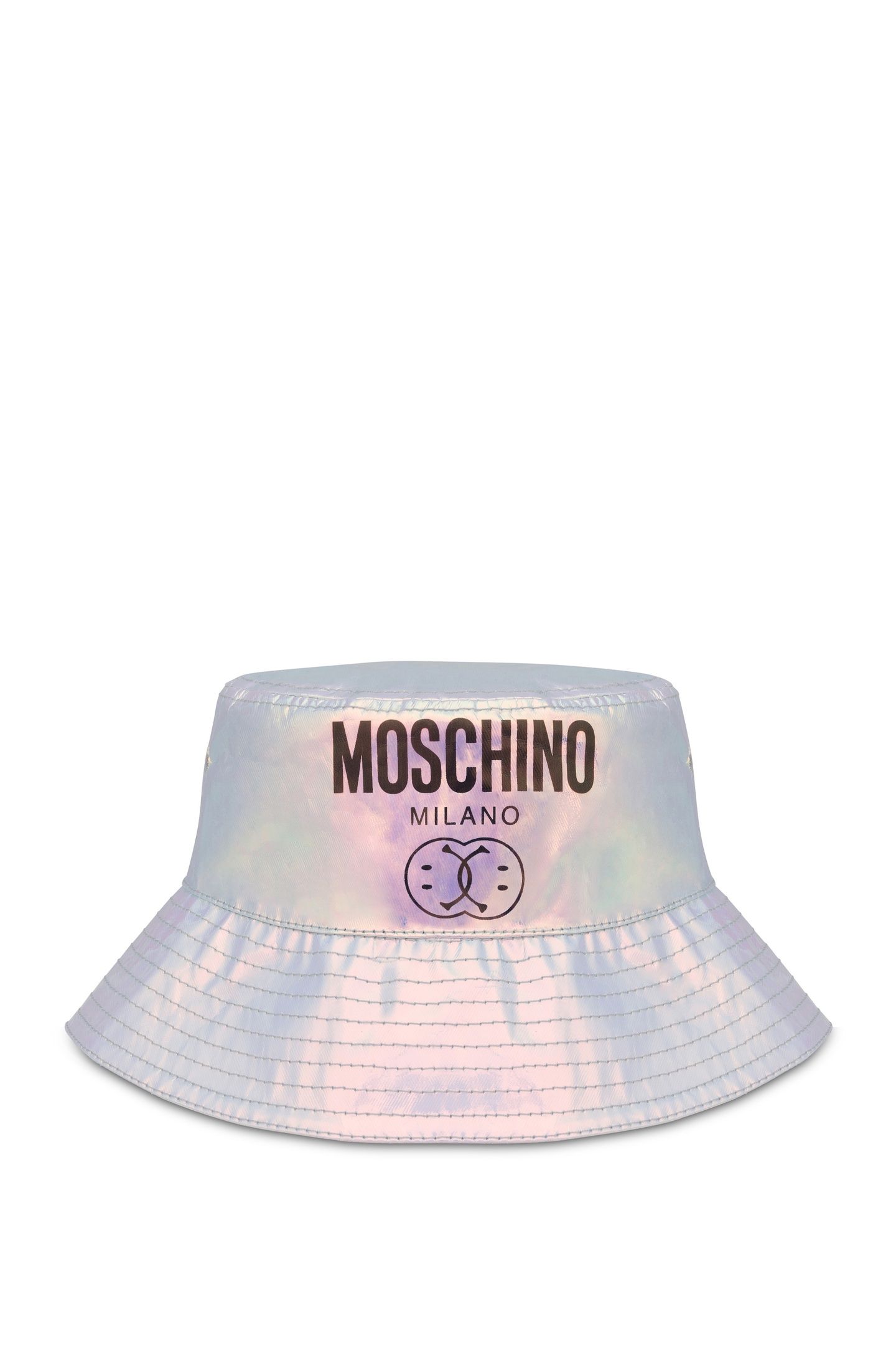 DOUBLE SMILEY® HOLOGRAPHIC BUCKET HAT SILVER 1