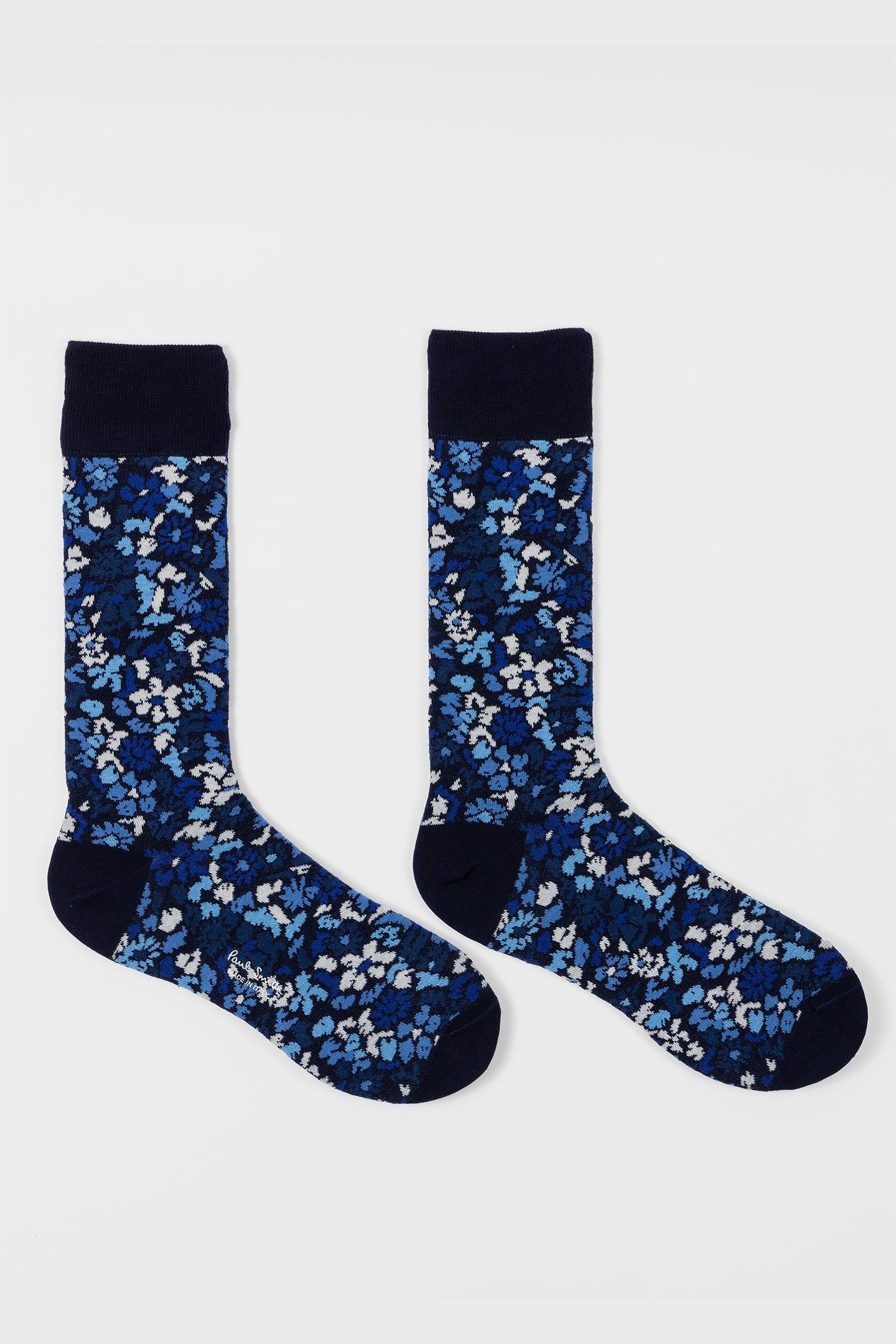 MEN SOCK PENCIL FLORAL NAVY 3