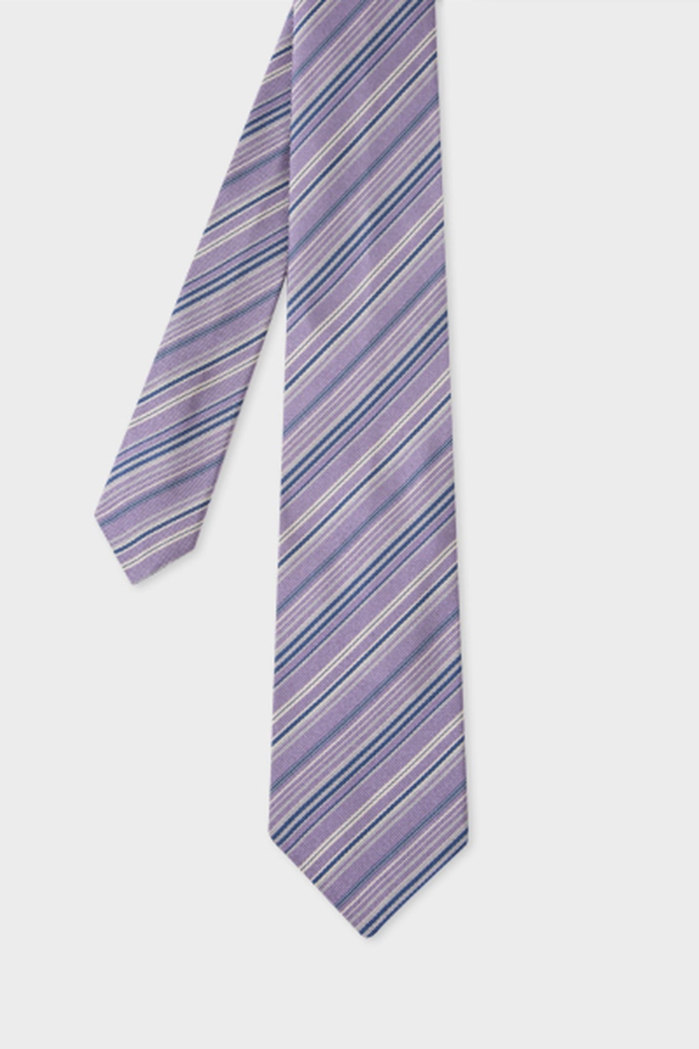 MEN TIE STRIPEY MAUVE 1
