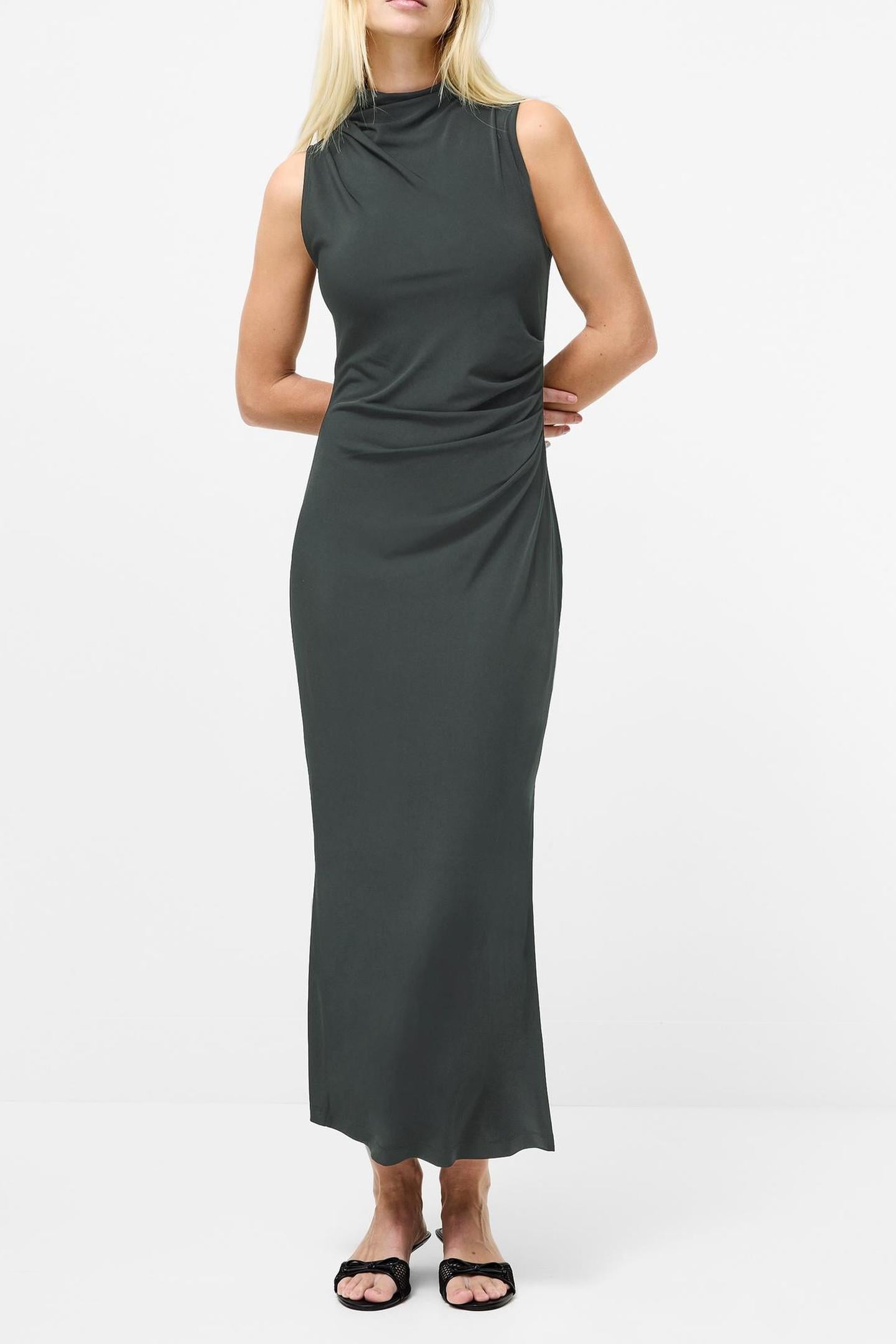 SAMIRA JERSEY HIGH NK DRESS GRAPHITE GRAPHITE 1