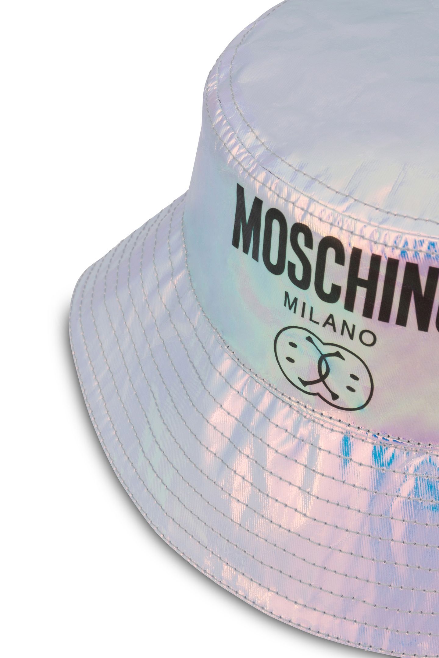 DOUBLE SMILEY® HOLOGRAPHIC BUCKET HAT SILVER 3