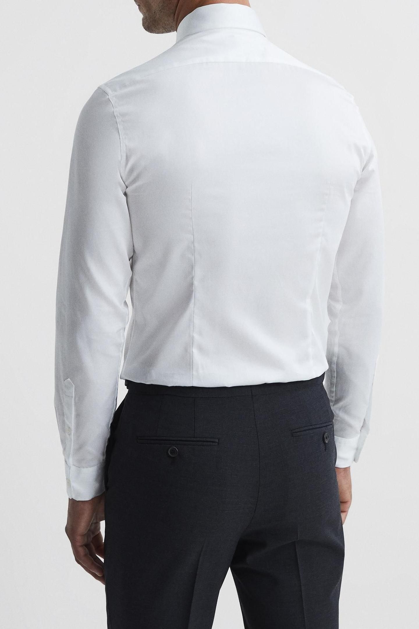 LS SLIM COTTON SATIN SHIRT WHITE 2