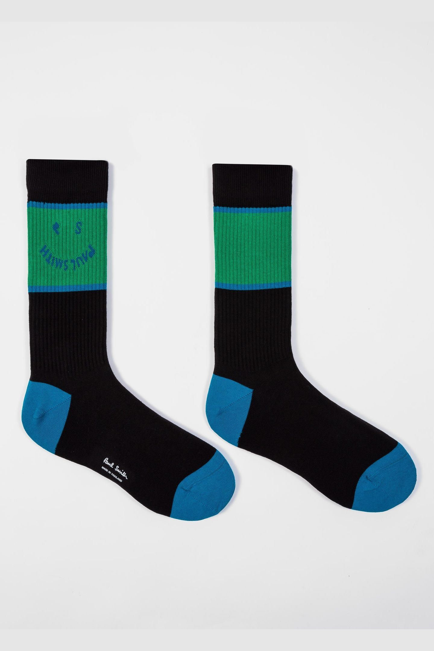 MEN SOCK PS FACE BLACK 2