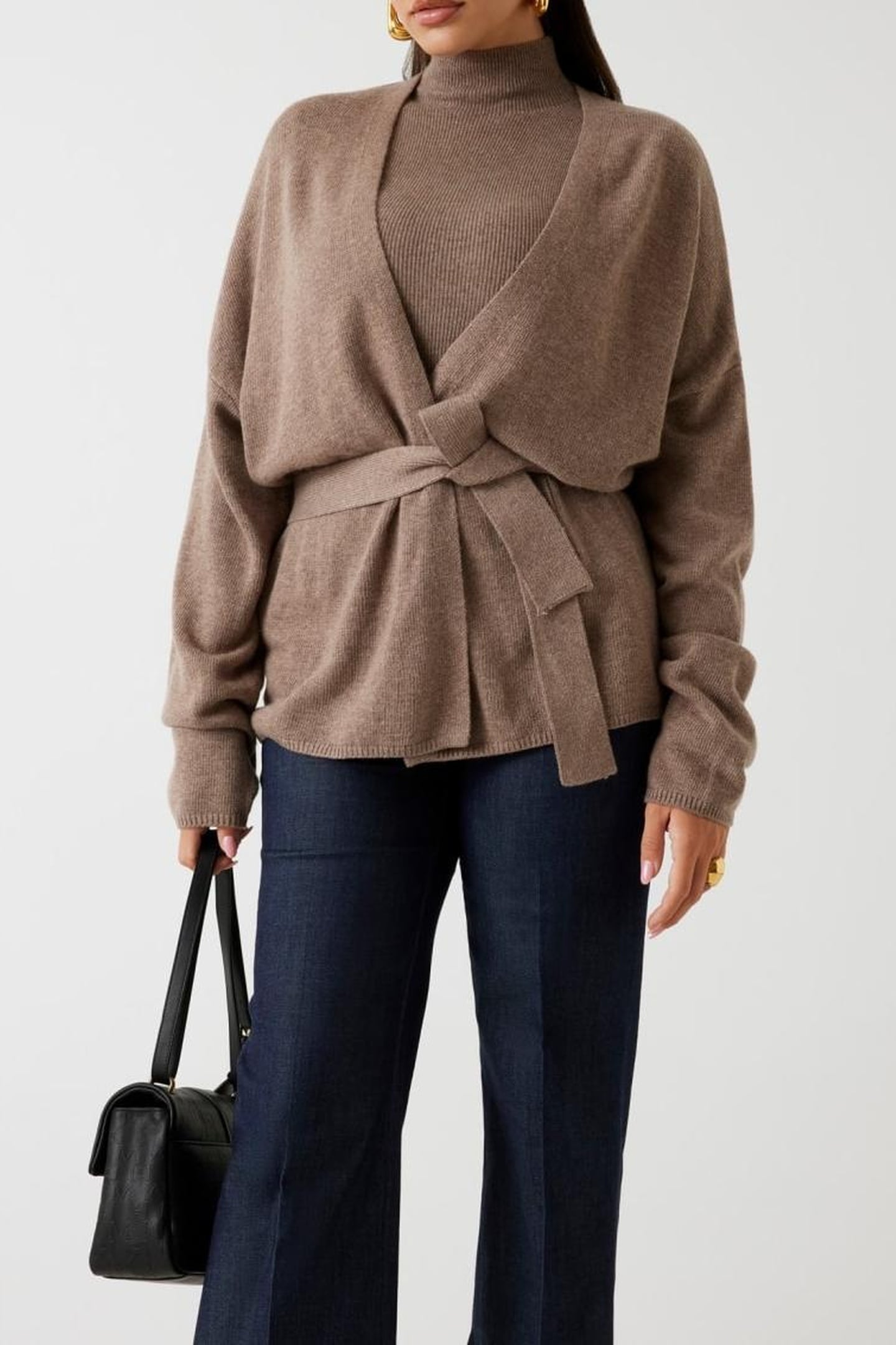 AFRAH KIMONO OVER CA SILK TAUPE HEATHER 1