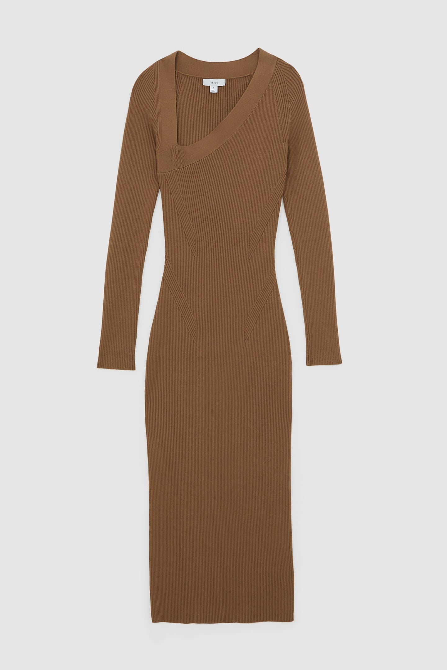 KNITTED MIDI DRESS CAMEL 5