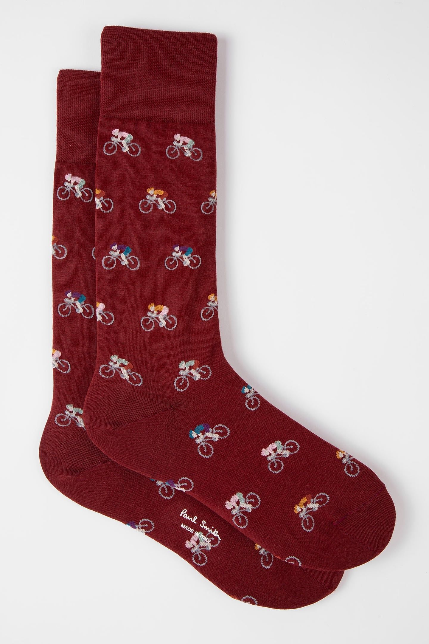 MEN SOCK UNO CYCLIST BURGUNDY/ BORDE 1
