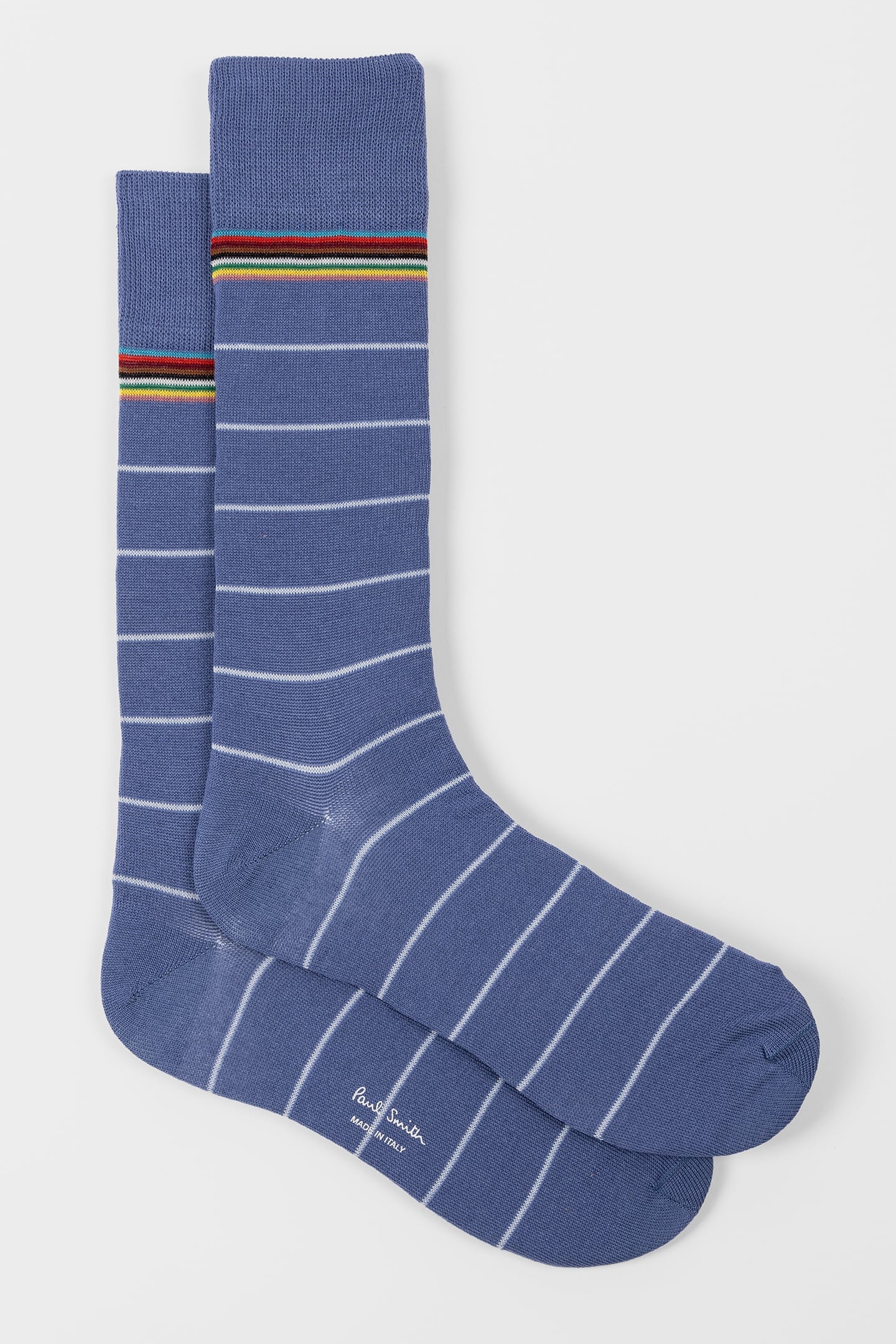 MEN SOCK HAIDER PINSTRIPE COBALT BLUE 2