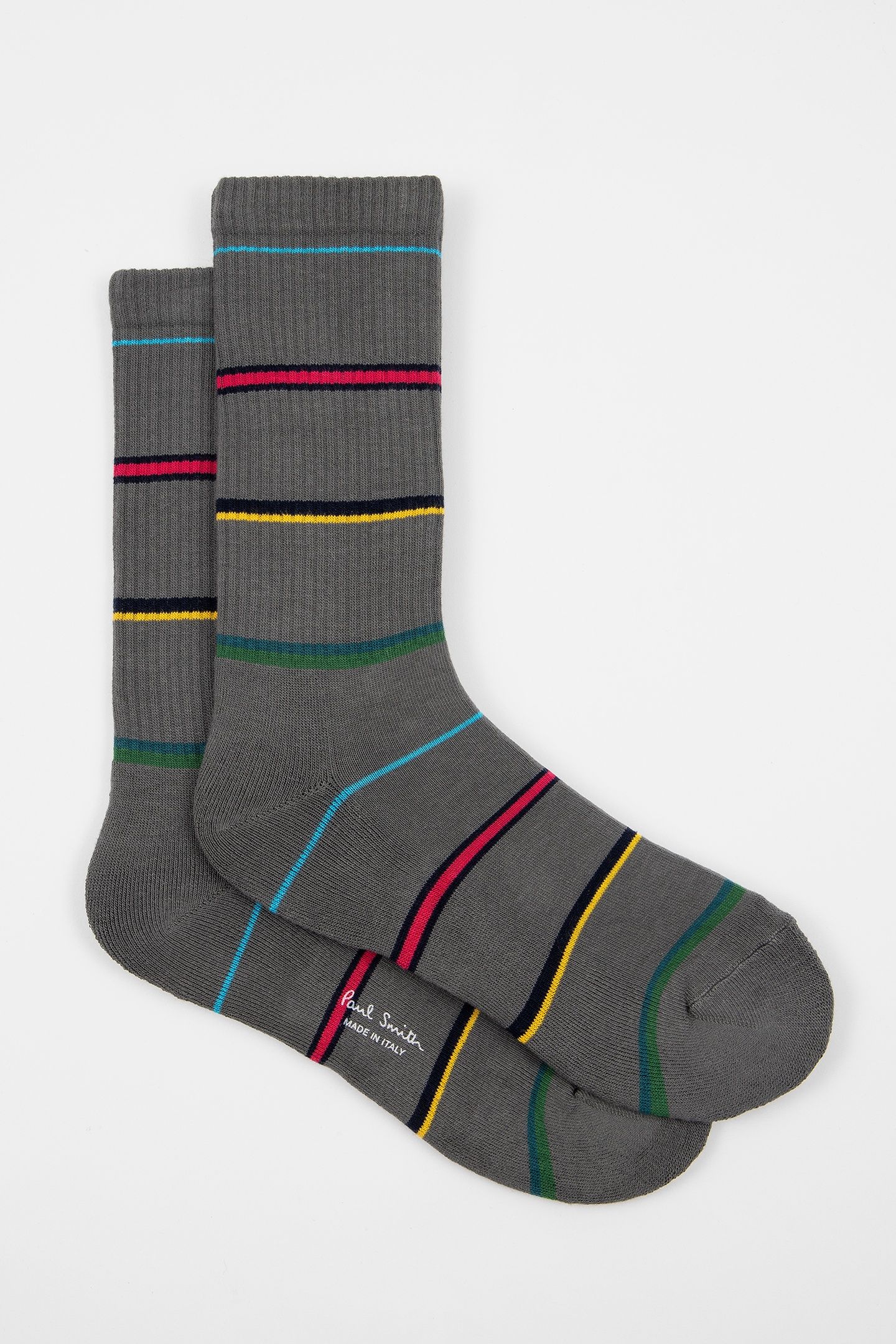 MEN SOCK PS CILLIAN STRIPE SLATE 5