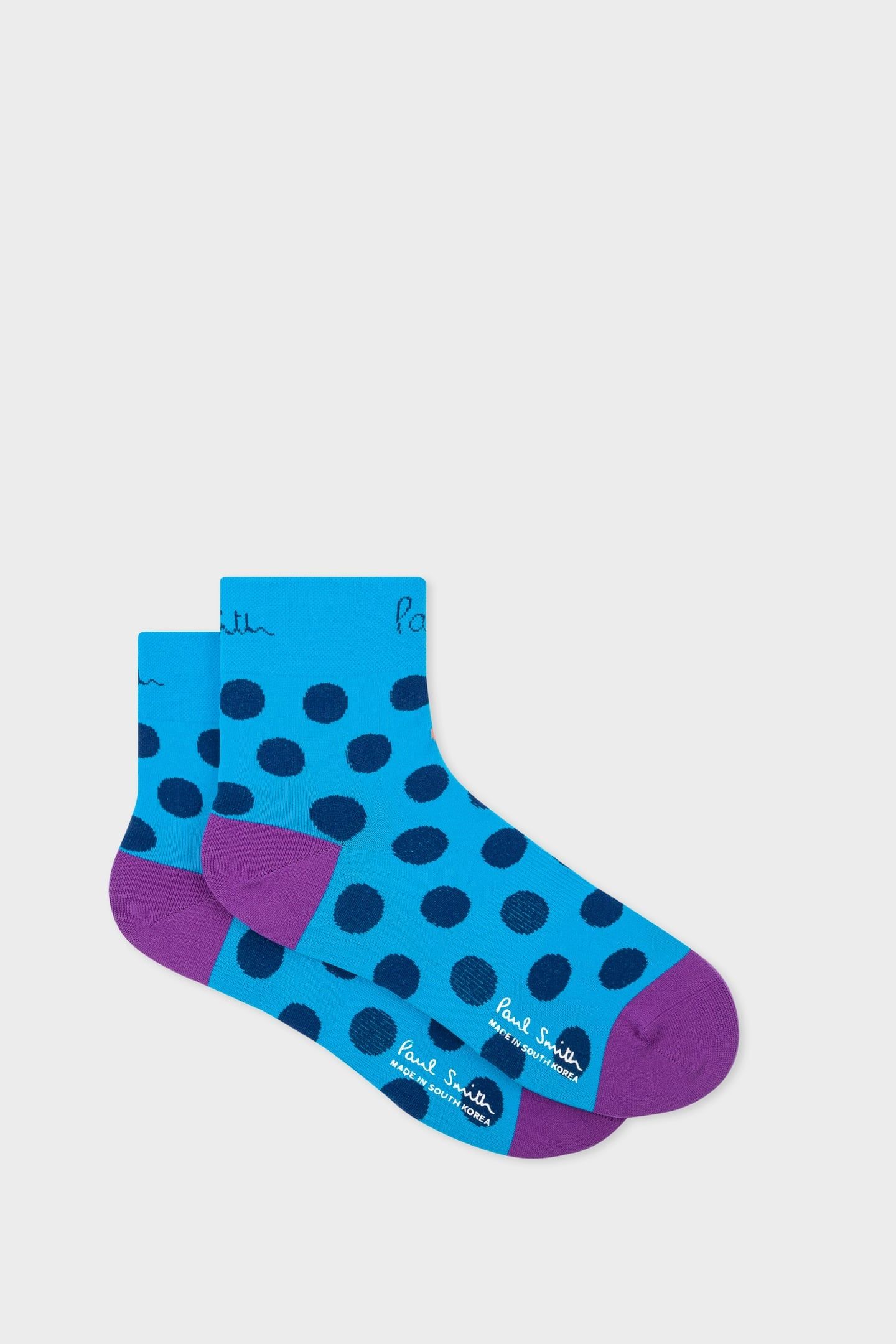 MEN CYCLE SOCK POLKA TURQUOISE 1