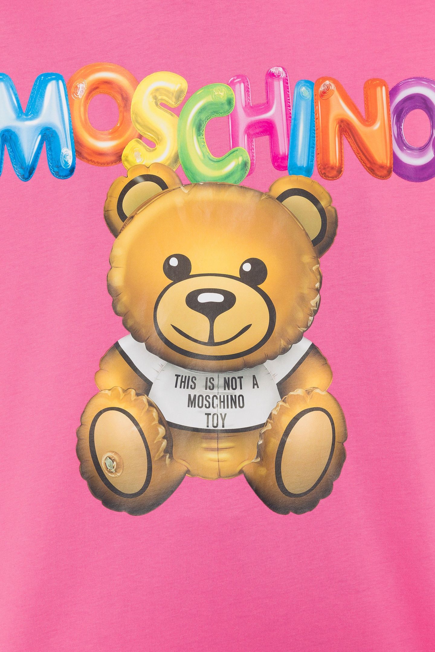 INFLATABLE TEDDY BEAR ORGANIC JERSEY T-SHIRT PINK 4