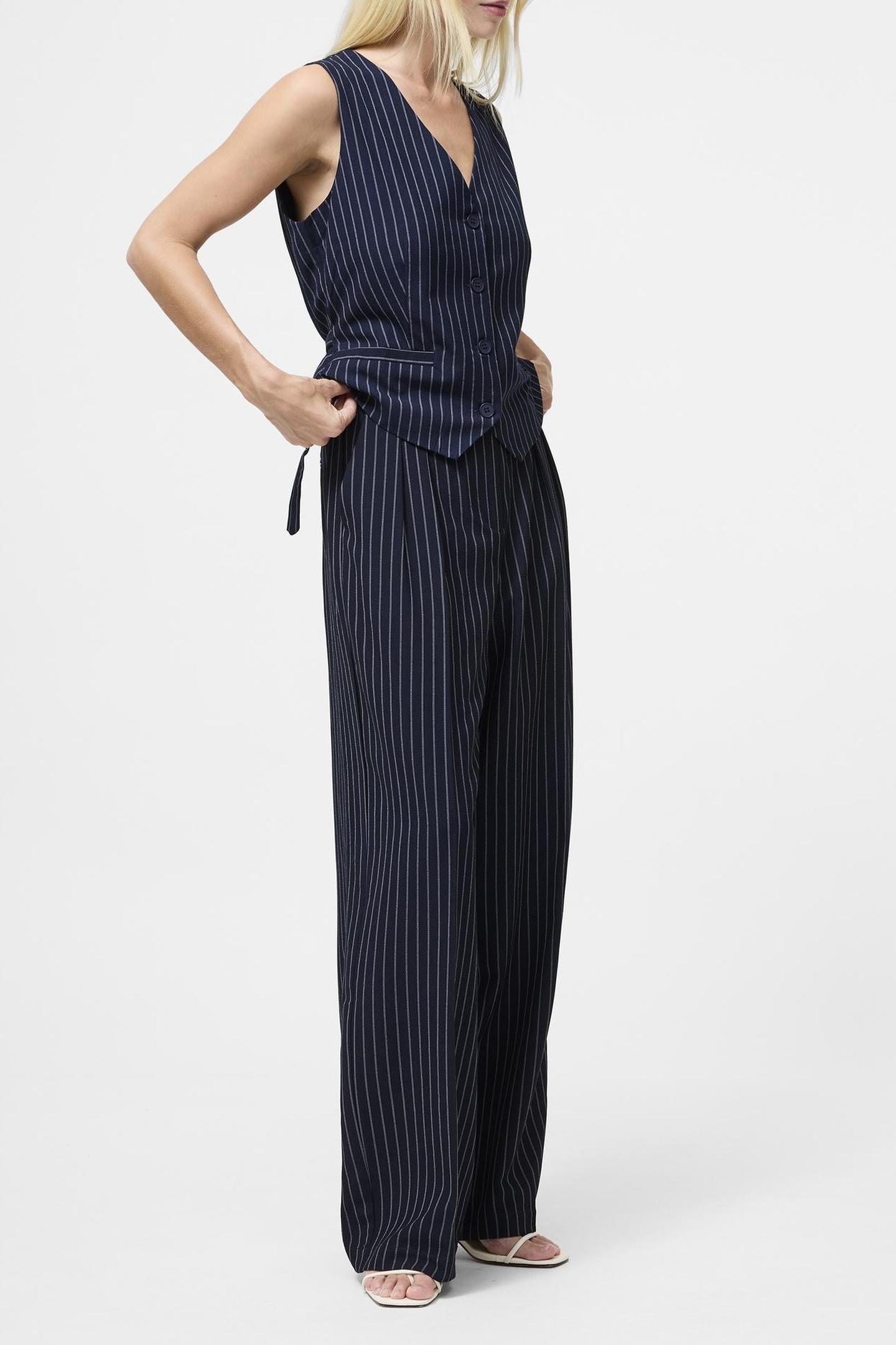 PINSTRIPE TAILORING TRSR NAVY/W.WHITE 3