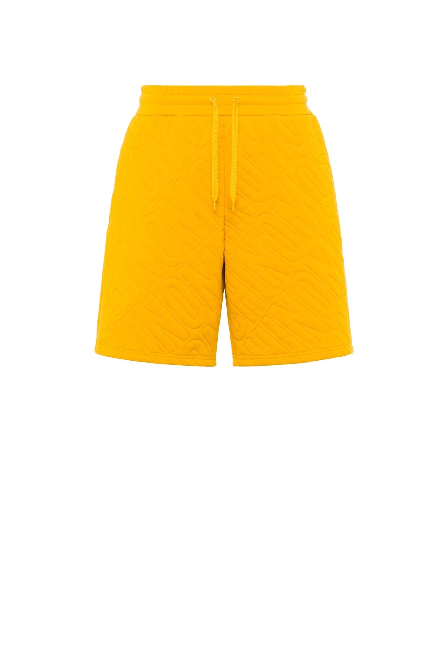 ORGANIC FLEECE BERMUDA SHORTS QUILTED ALLOVER LOGO YELLOW 3