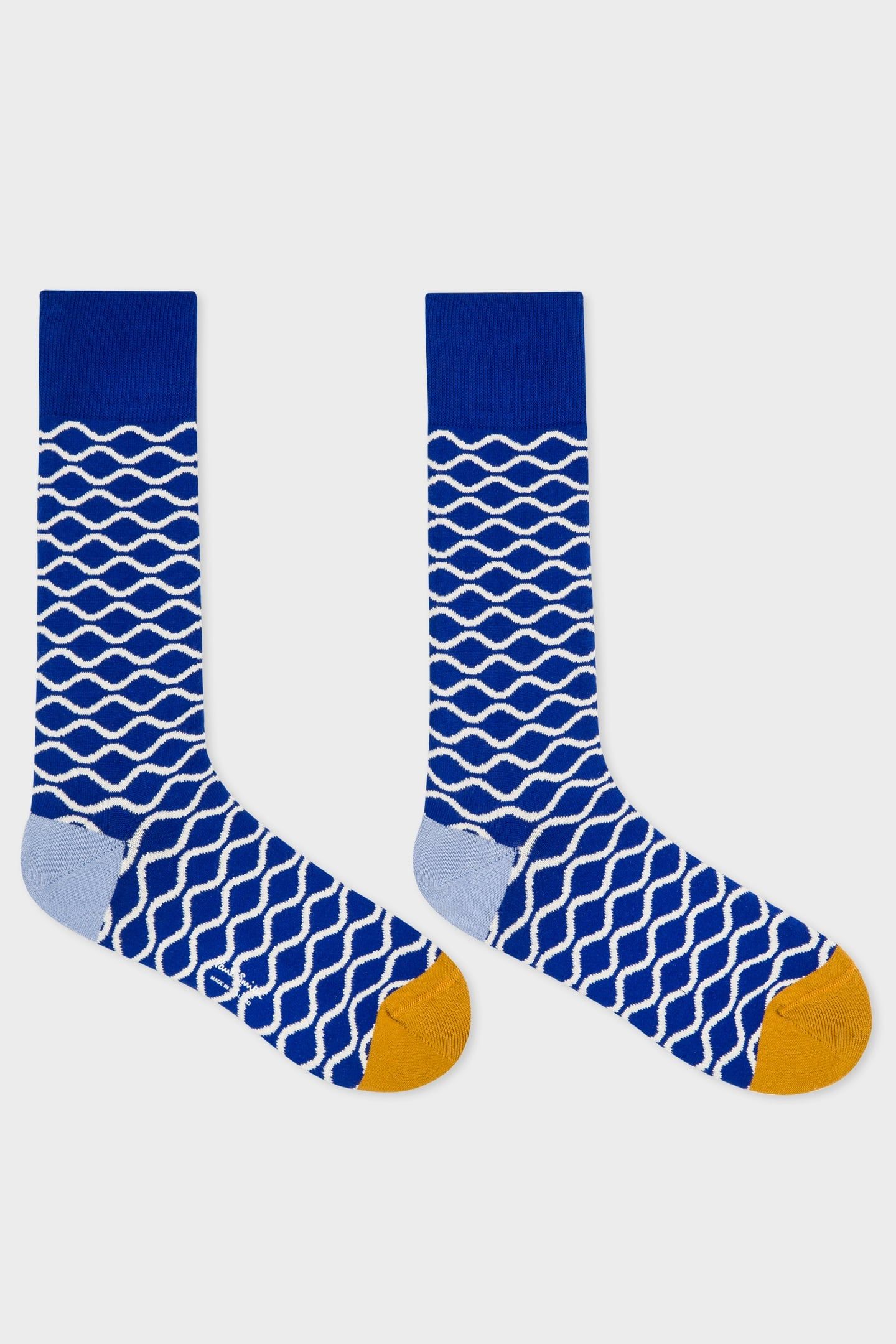 MEN SOCK WAVY COBALT BLUE 1