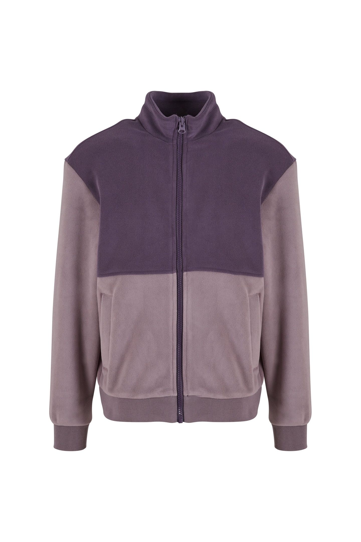 COLOUR BLOCK POLAR FLEECE JACKET PURPLENIGHT/FADEDPURPLE 5