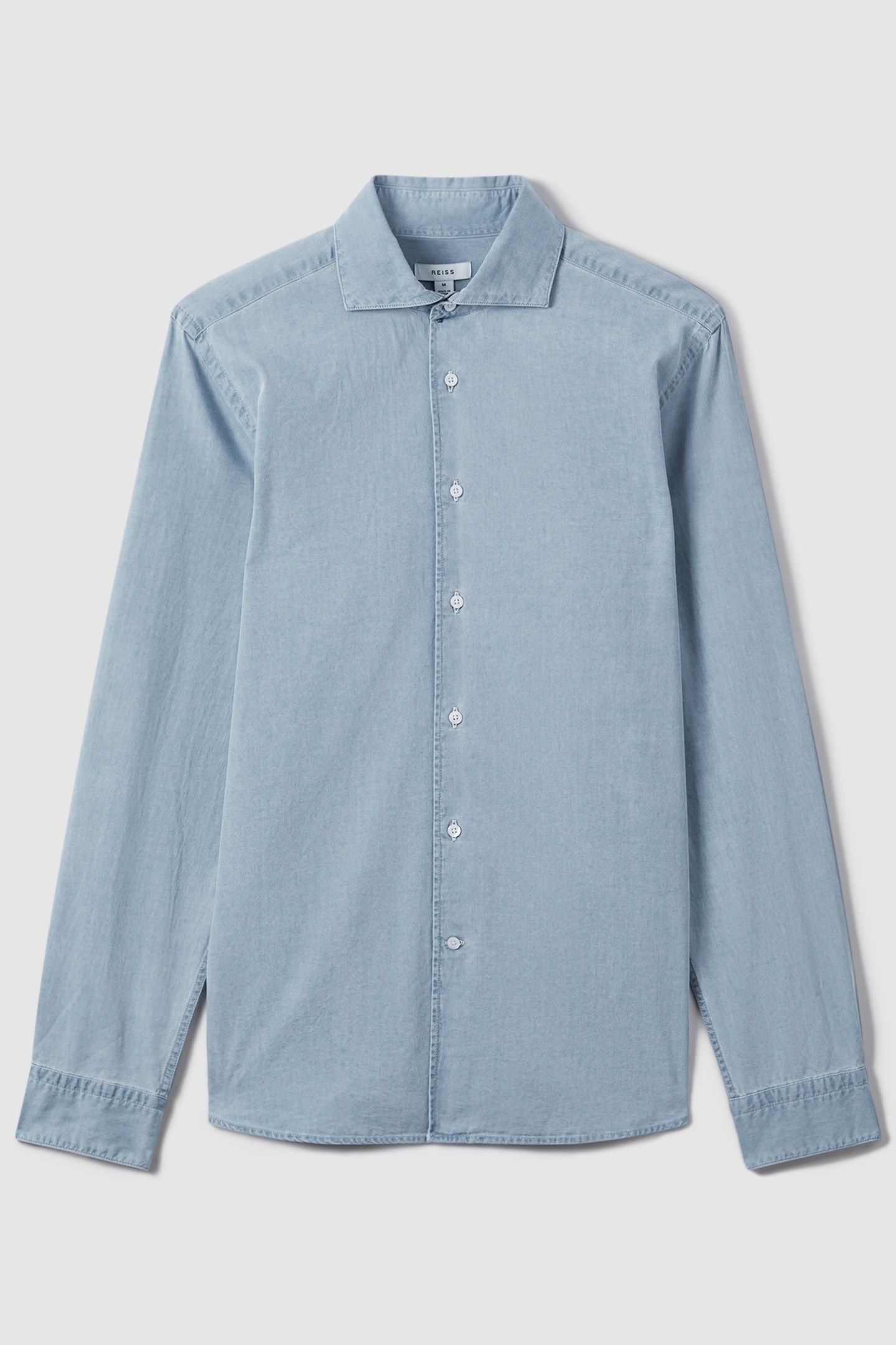 LS WASHED CHAMBRAY SHIRT BLUE 5