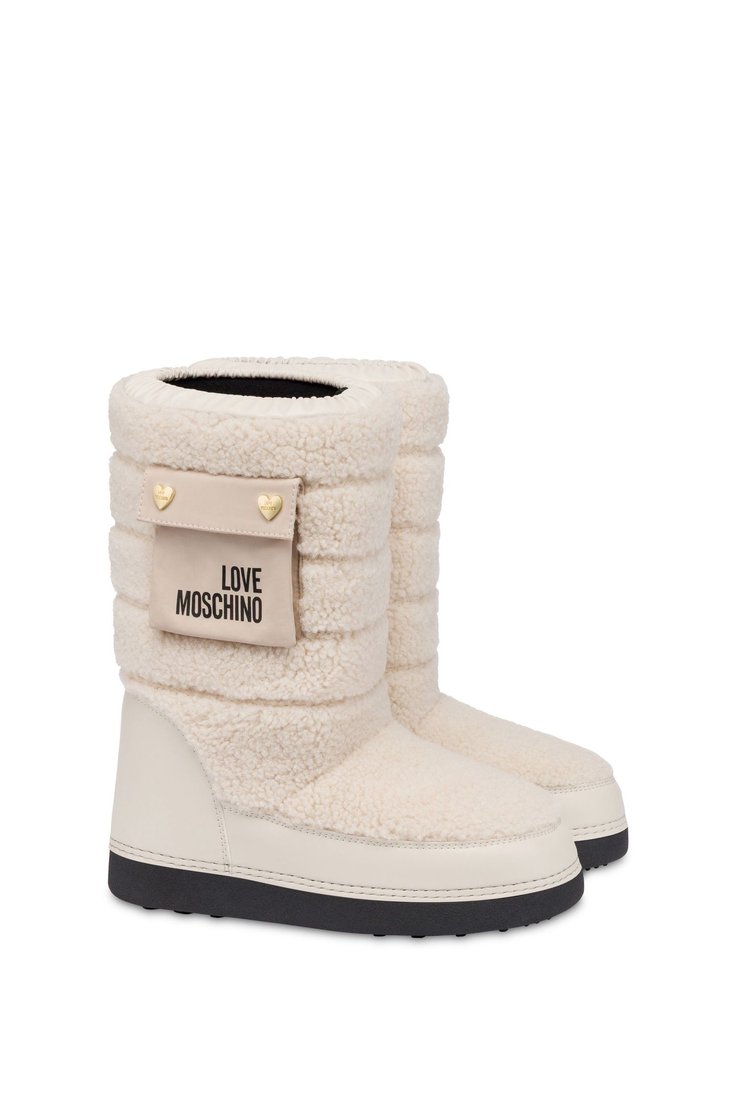 SNOW BOOTS IN SOFT QUILTED FABRIC WHITE 3